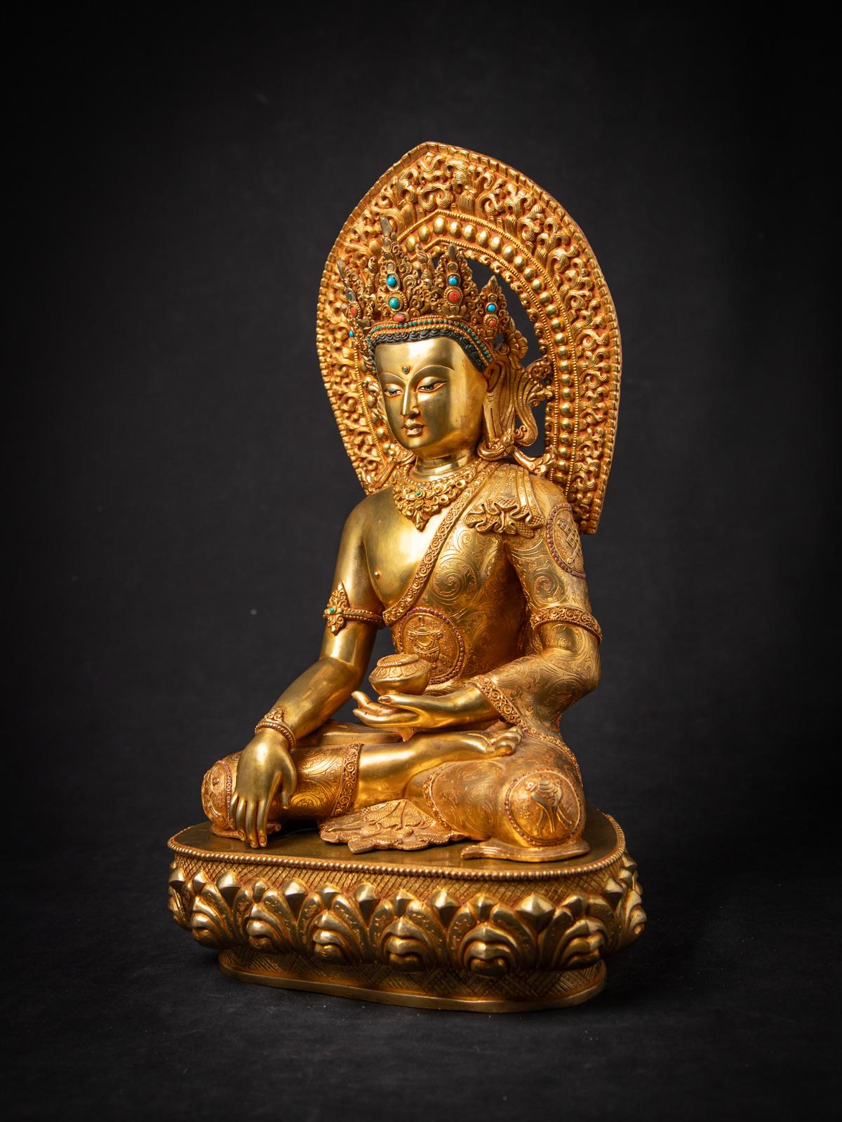 Buda nepalí grande de bronce de muy alta calidad - OriginalBuddhas en Bueno estado para la venta en DEVENTER, NL