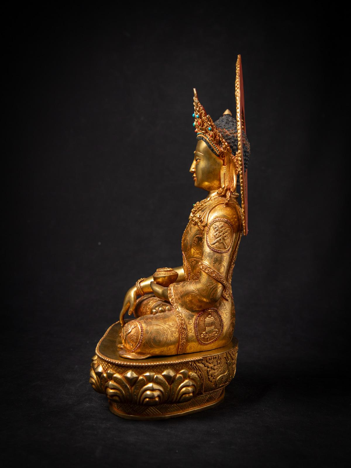 Buda nepalí grande de bronce de muy alta calidad - OriginalBuddhas en venta 1