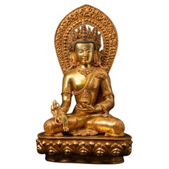 Very high quality Large bronze Nepali medicine Buddha  - OriginalBuddhas