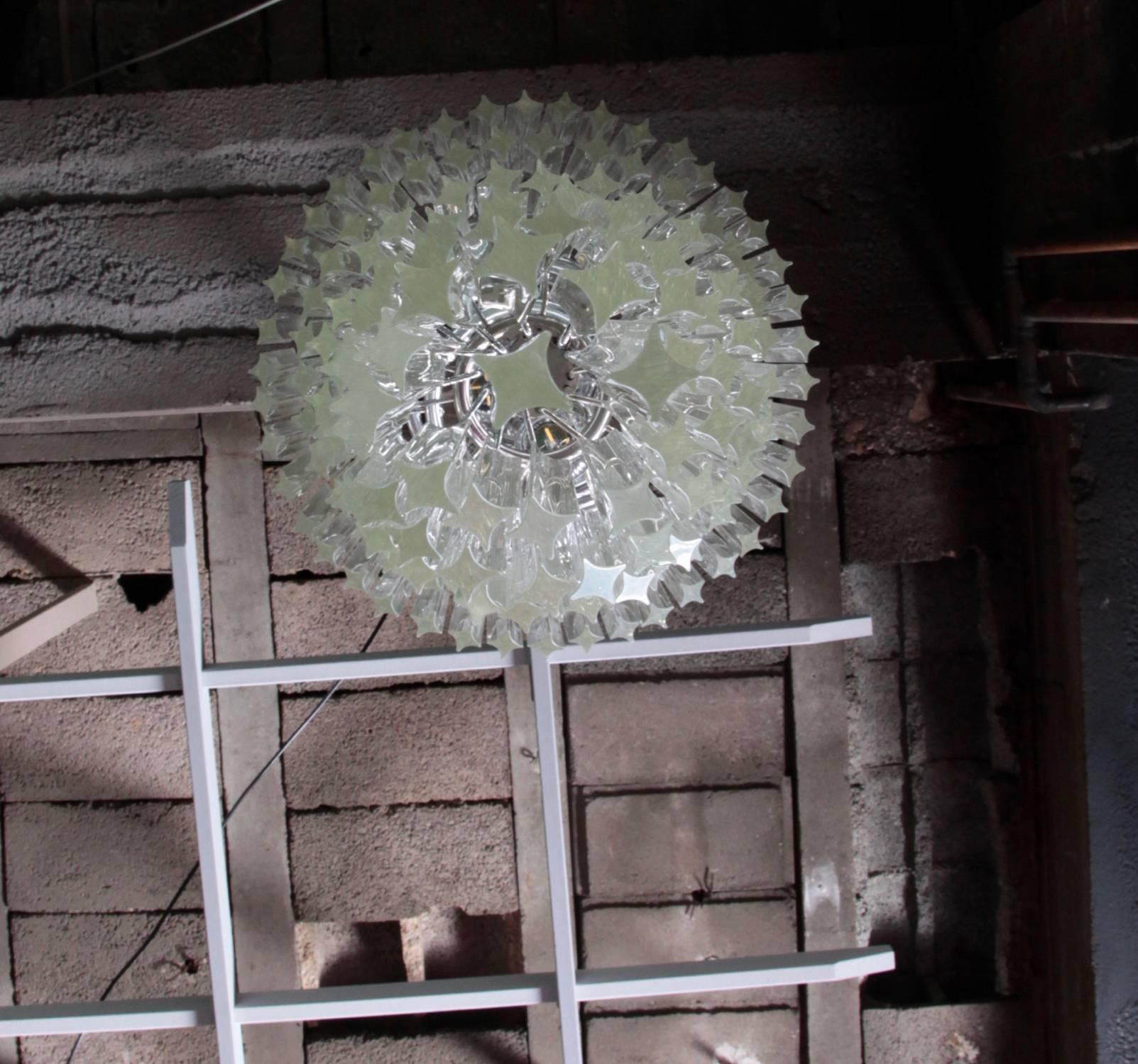 Very Huge Murano Glass Spiral Chandelier in the Manner of Venini In New Condition For Sale In Berlin, BE