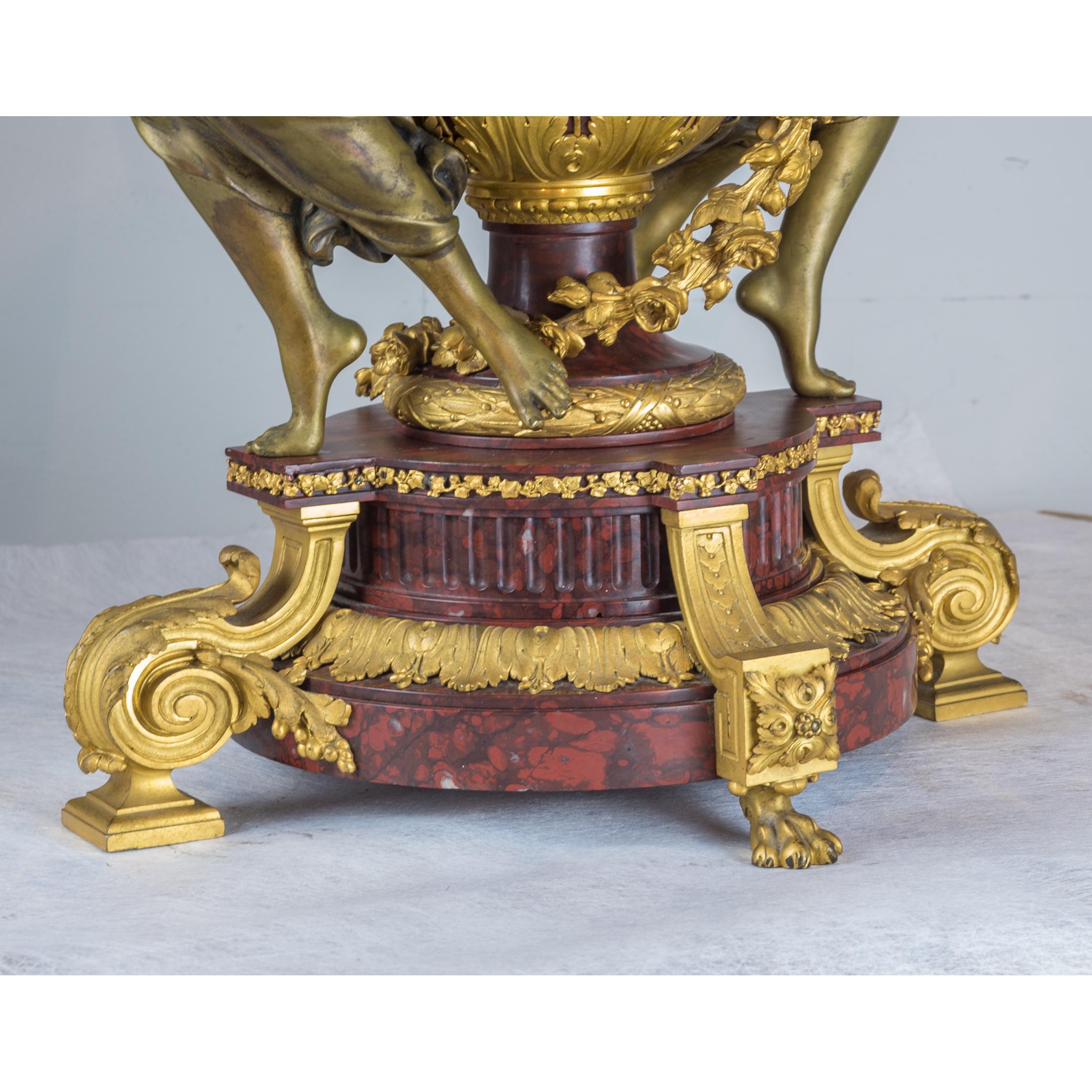 Very Important French Japy Frères Figural Mantel Clock For Sale 1