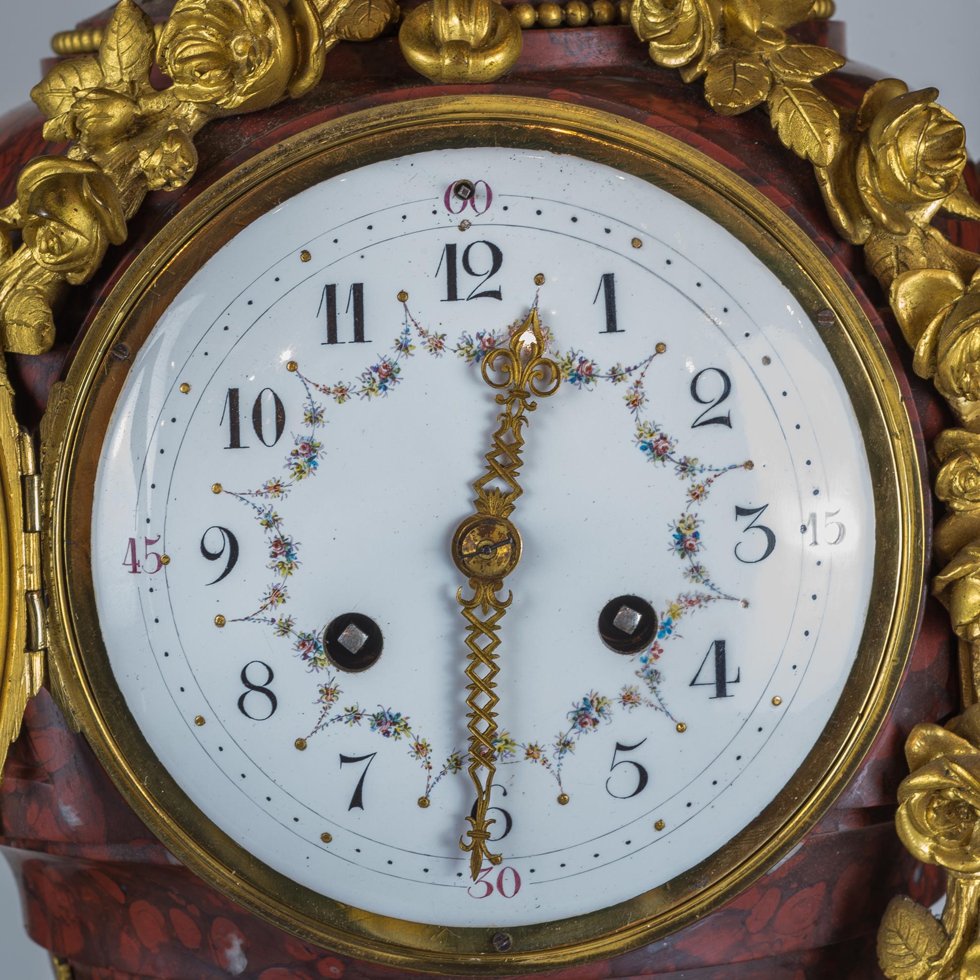 Très importante horloge de cheminée figurative française Japy Frères en vente 1