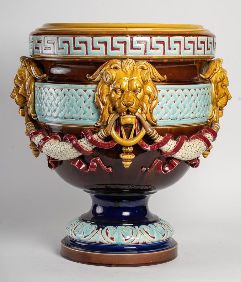 Very Important Glazed Ceramic Planter For Sale at 1stDibs