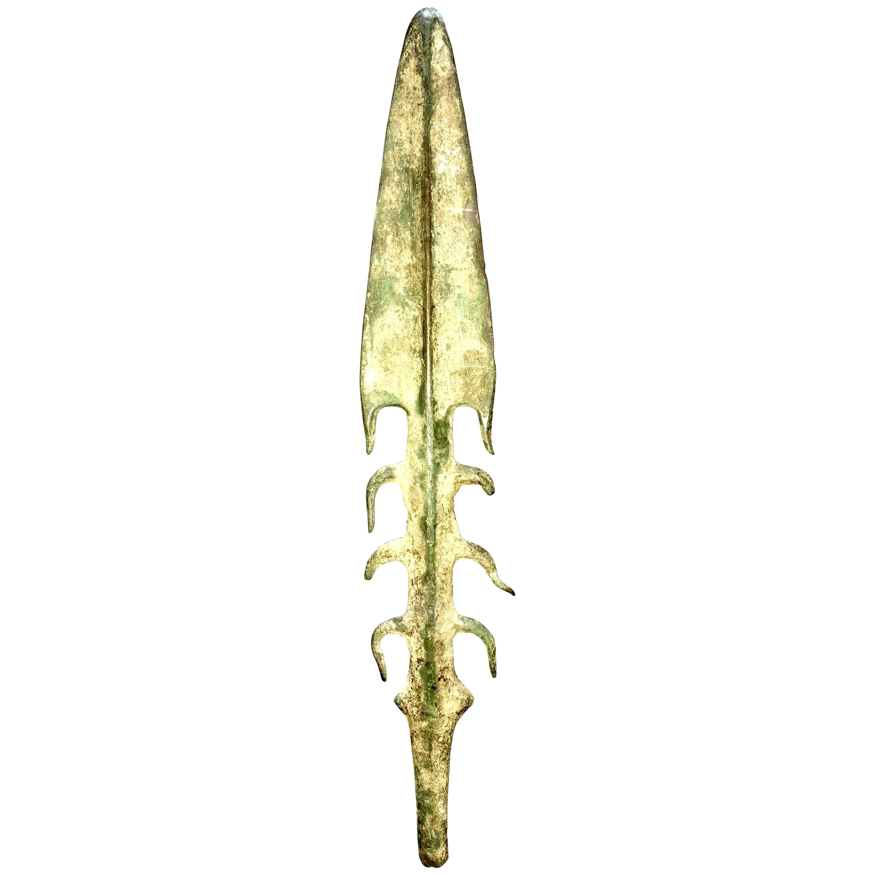 Very Important Indo-Gangetic Bronze Spearhead, India, Bronze Age 3, 000 BC