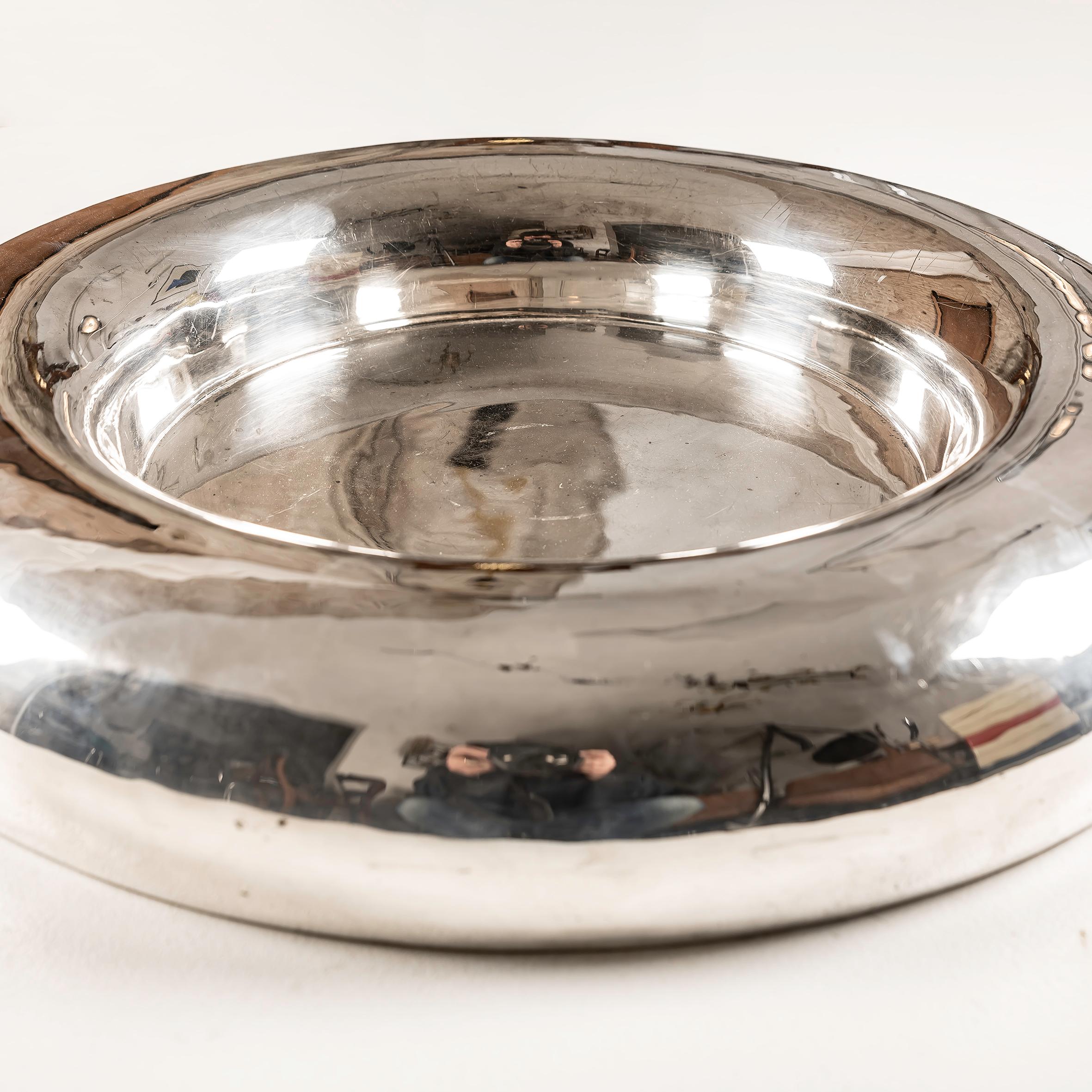 Mid-Century moderno Centrotavola italiano vintage placcato in argento, anni '60 in vendita