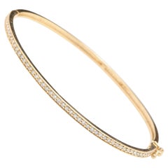 Braccialetto con diamante naturale da 0,75 carati in oro giallo massiccio 14K