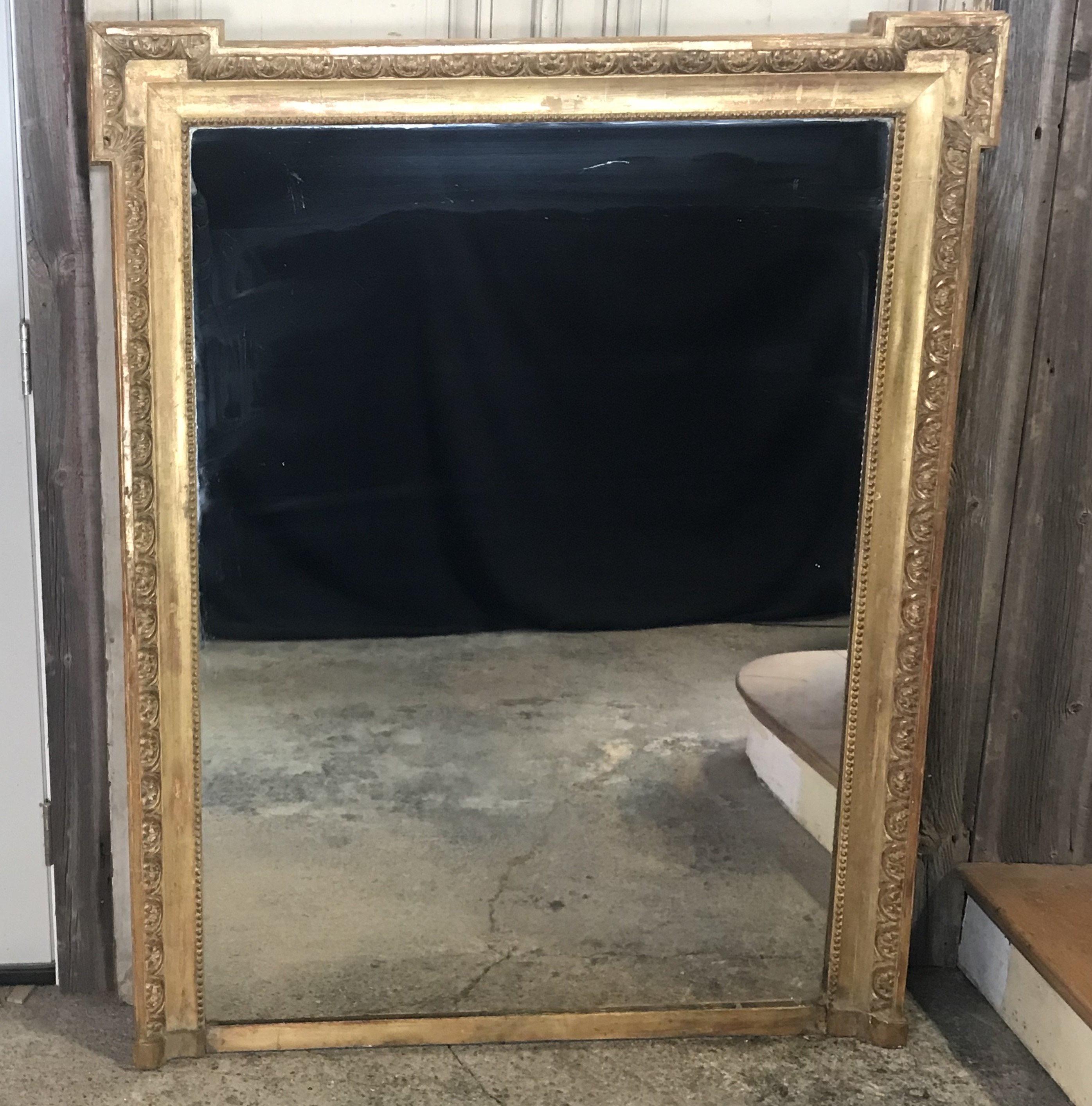 French Very Impressive 19th Century Louis XIV Giltwood Mirror