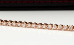 Very Impressive 2.32 Carat Natural Diamond 14 Karat Solid Rose Gold Bracelet