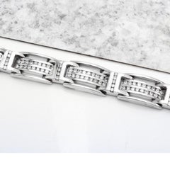 Very Impressive 5.67 Carat Natural Diamond 14 Karat Solid White Gold Bracelet