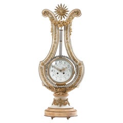 Very Impressive French 19th Century Neoclassical Lyre-Form Clock