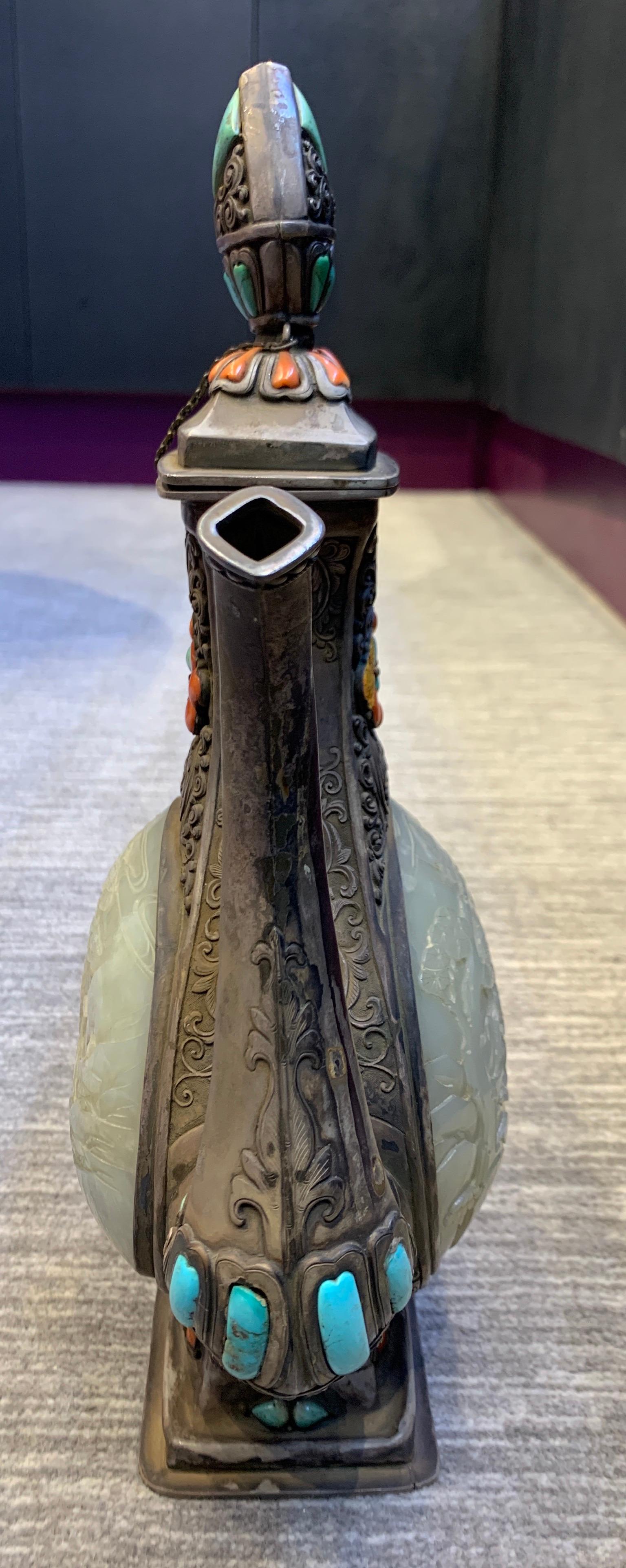 Very Impressive Large Size Mongolian Jade Vase For Sale 1