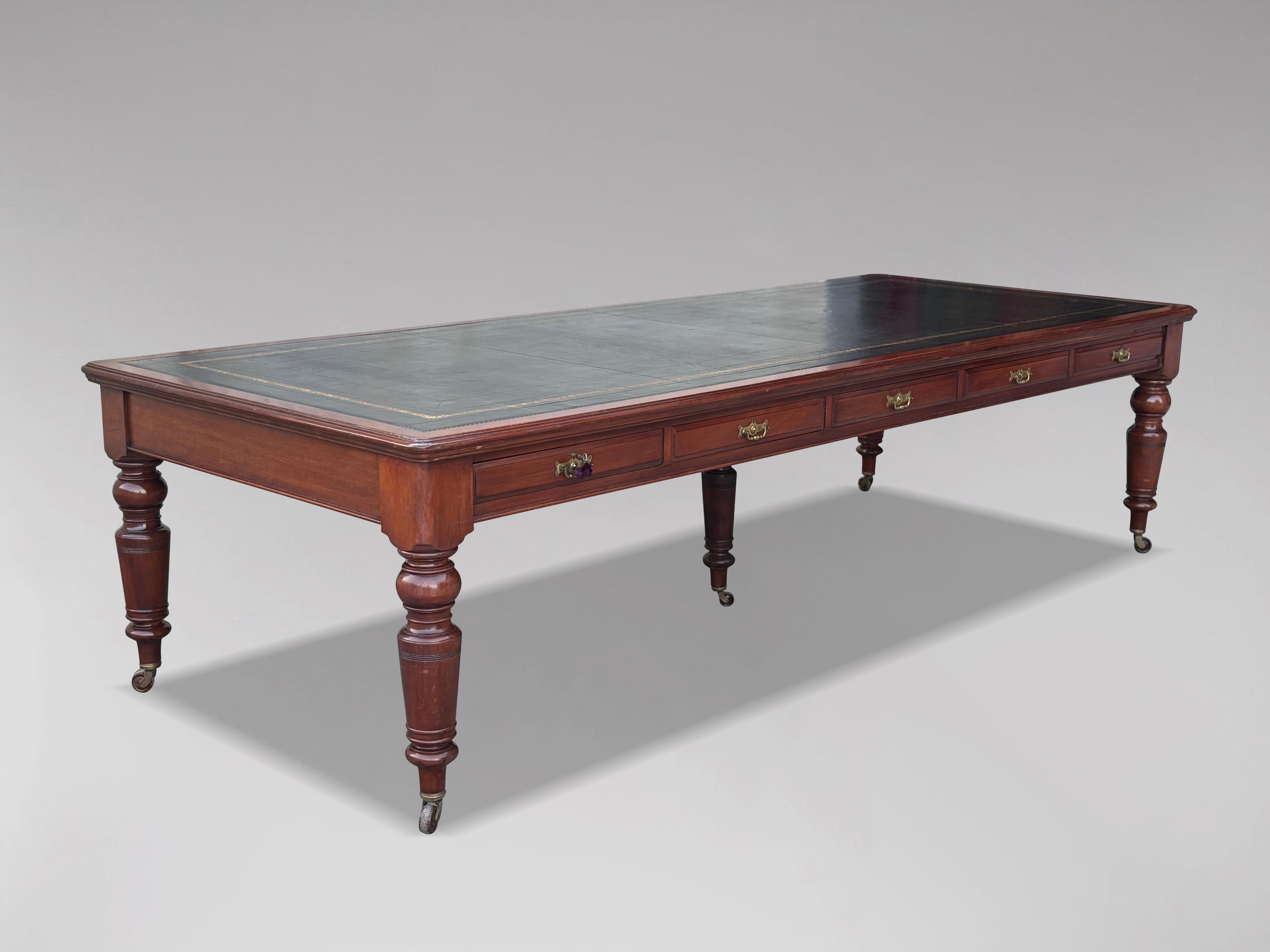 Très impressionnante table de conférence en acajou du milieu du 19e siècle de l'époque victorienne en vente 6