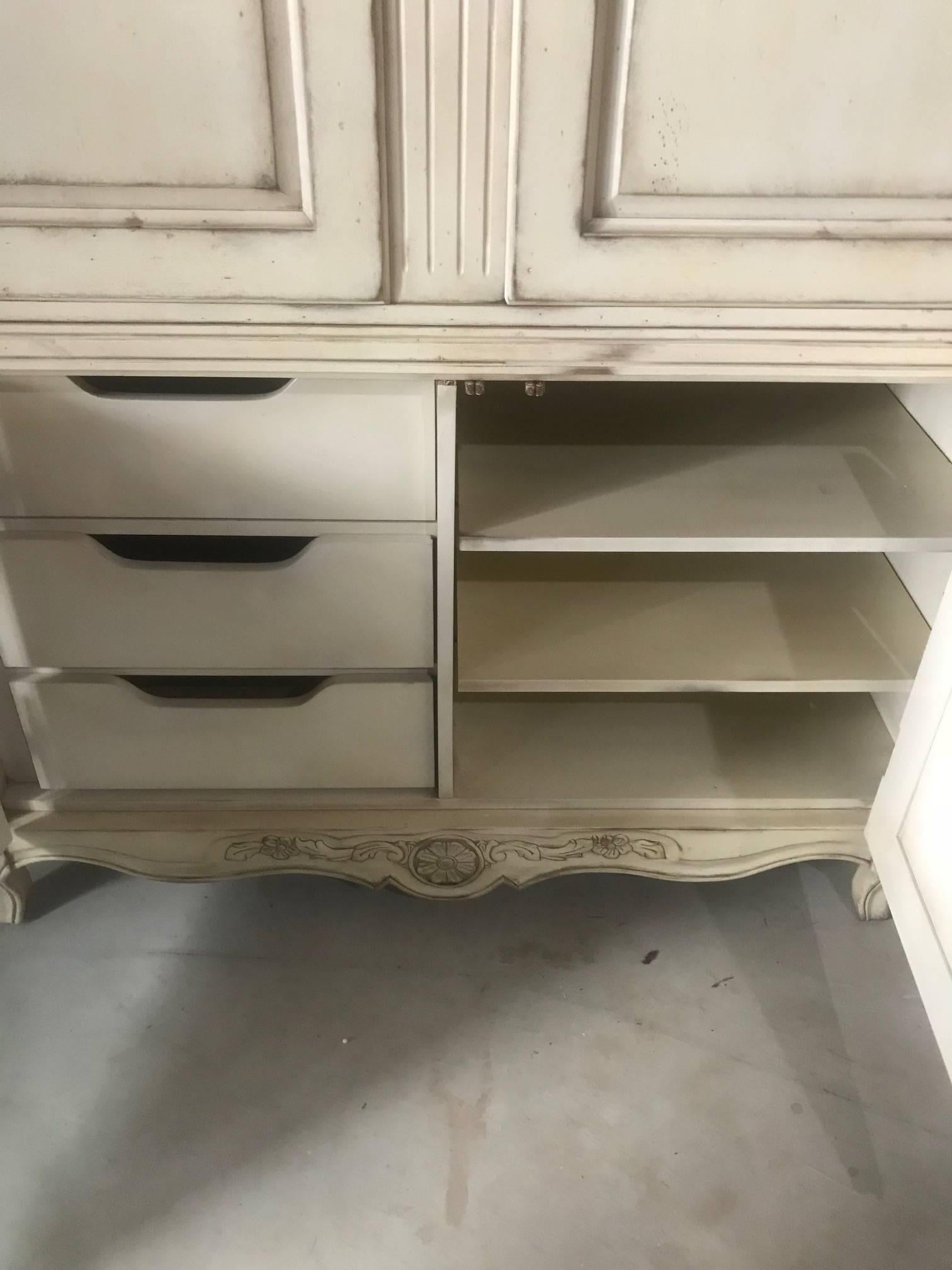 cream armoire wardrobe