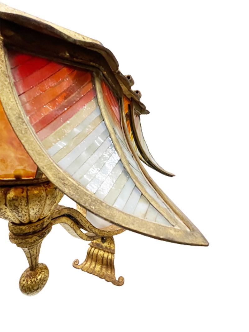 Very extreme large and impressive Stained Glass Wall Lamps For Sale 7