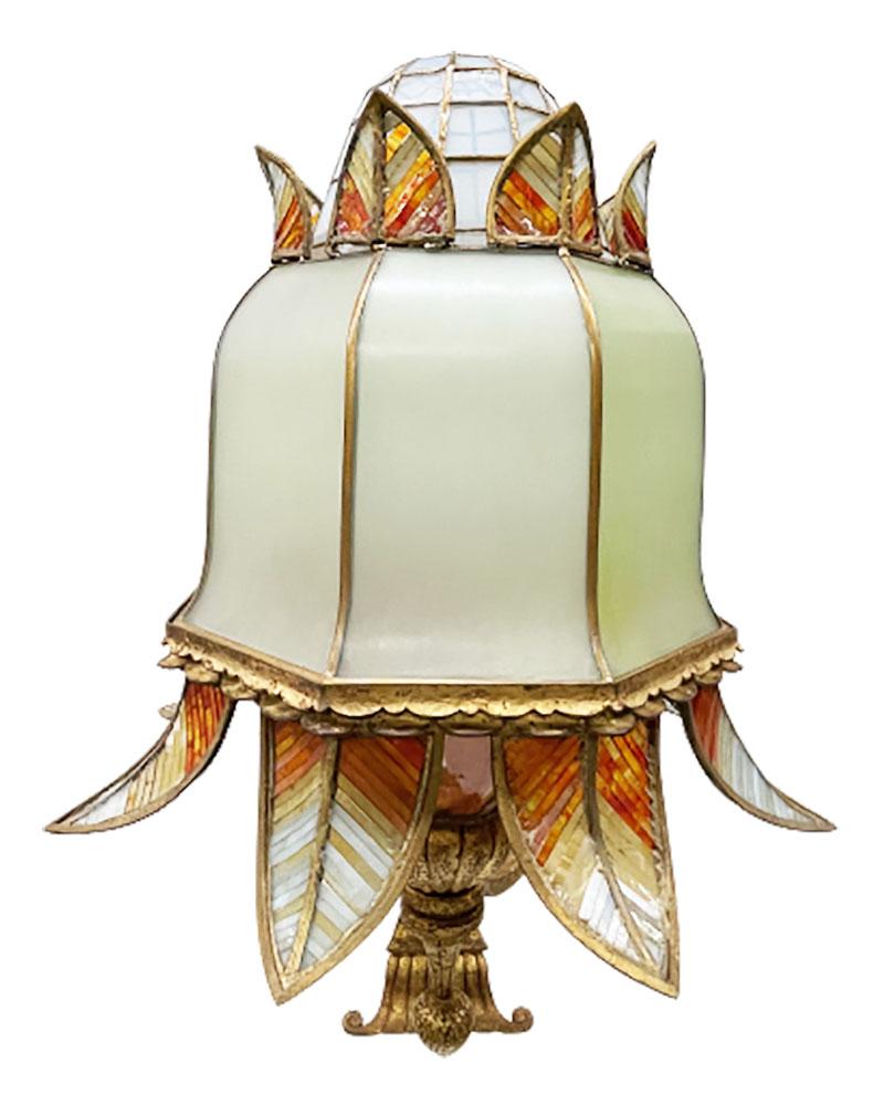 Very extreme large and impressive Stained Glass Wall Lamps For Sale 1