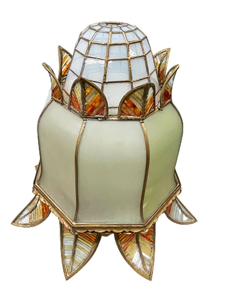 Very extreme large and impressive Stained Glass Wall Lamps For Sale at