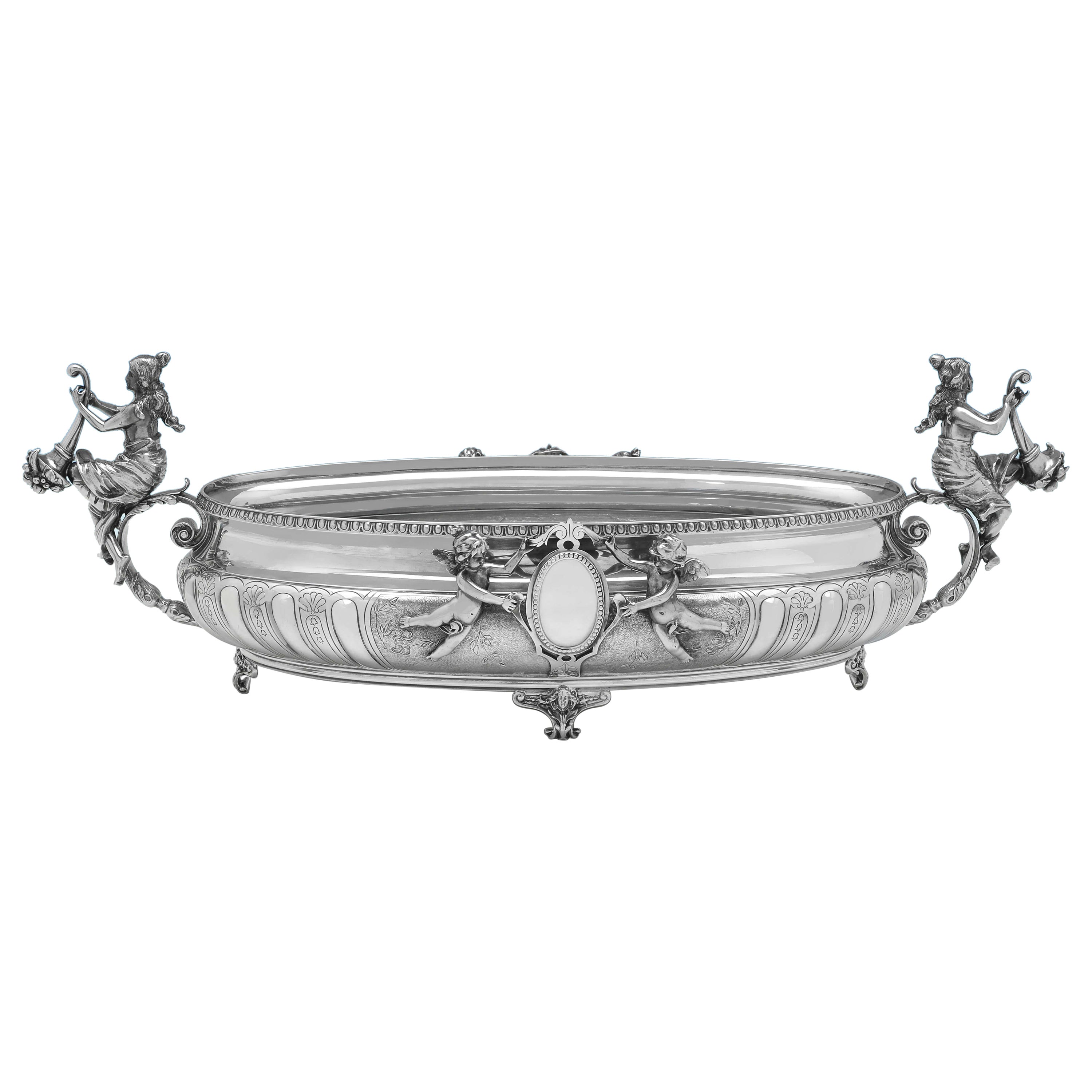 Beeindruckende Jardiniere aus Sterlingsilber – Koch & Bergfeld, um 1870-1885 im Angebot