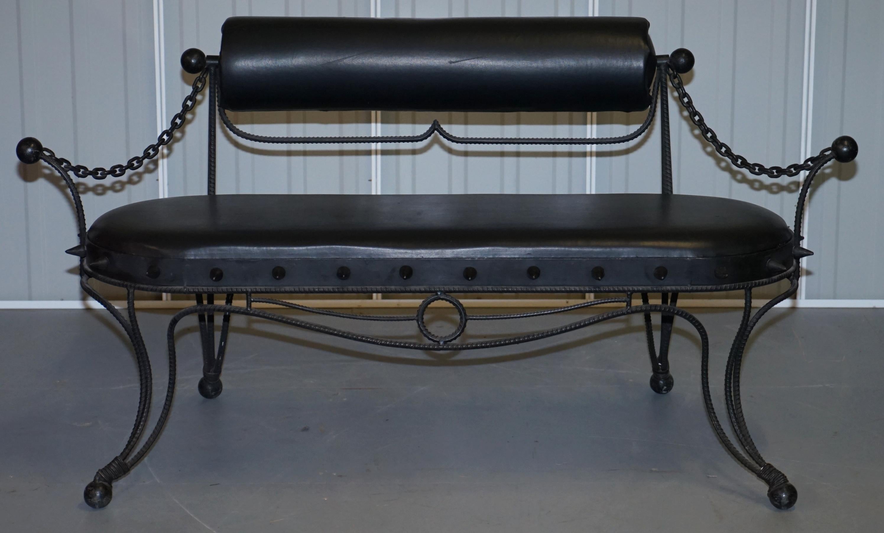 We are delighted to offer for sale this rather interesting metal workers sexy Gothic dungeon bench

Well, where to begin, what an interesting piece…. Umm… it looks like it came from a rather adult looking film, something with a dungeon scene maybe.