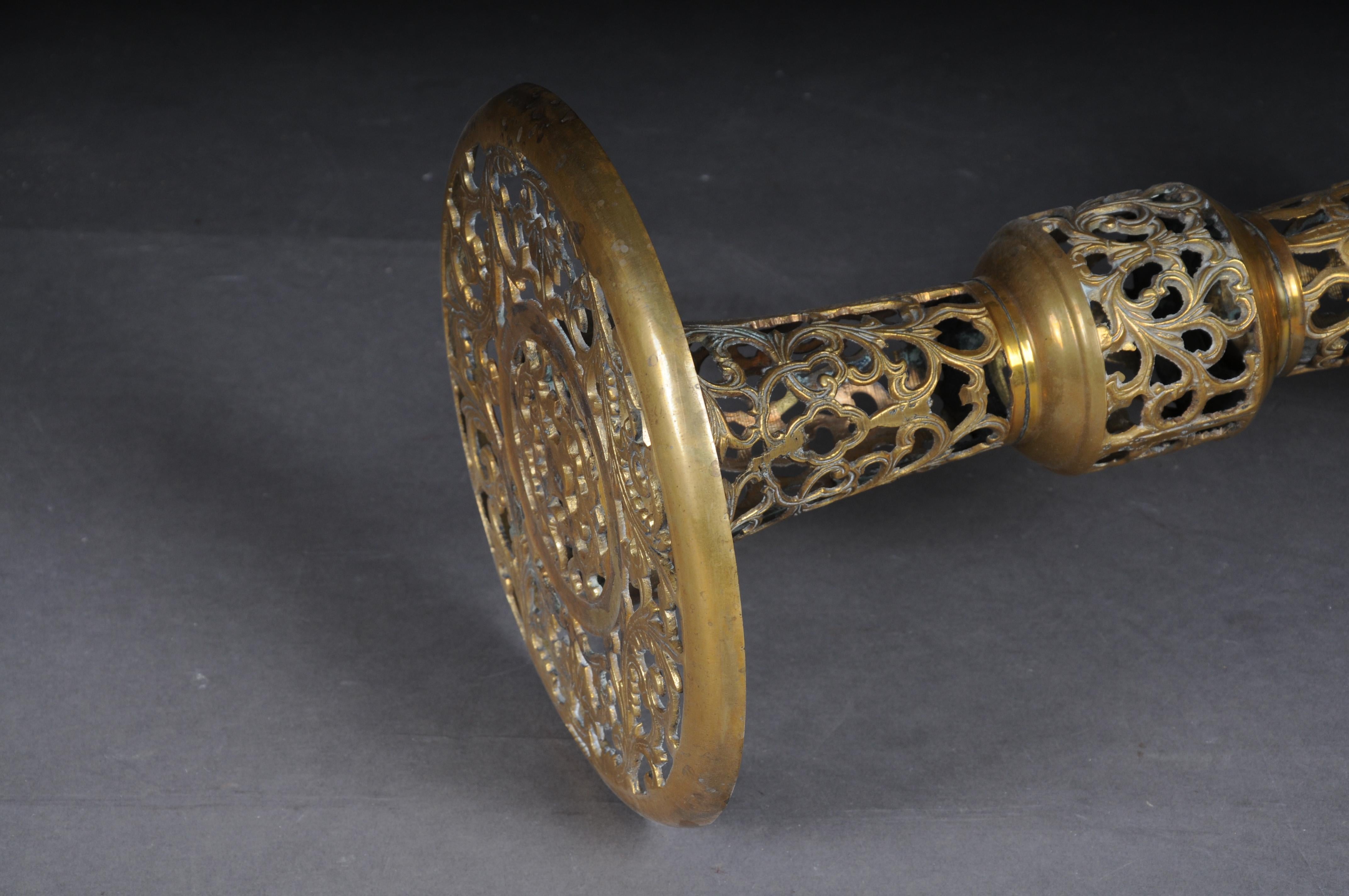 Very Interesting Ornate Moorish Brass Side Table For Sale 5