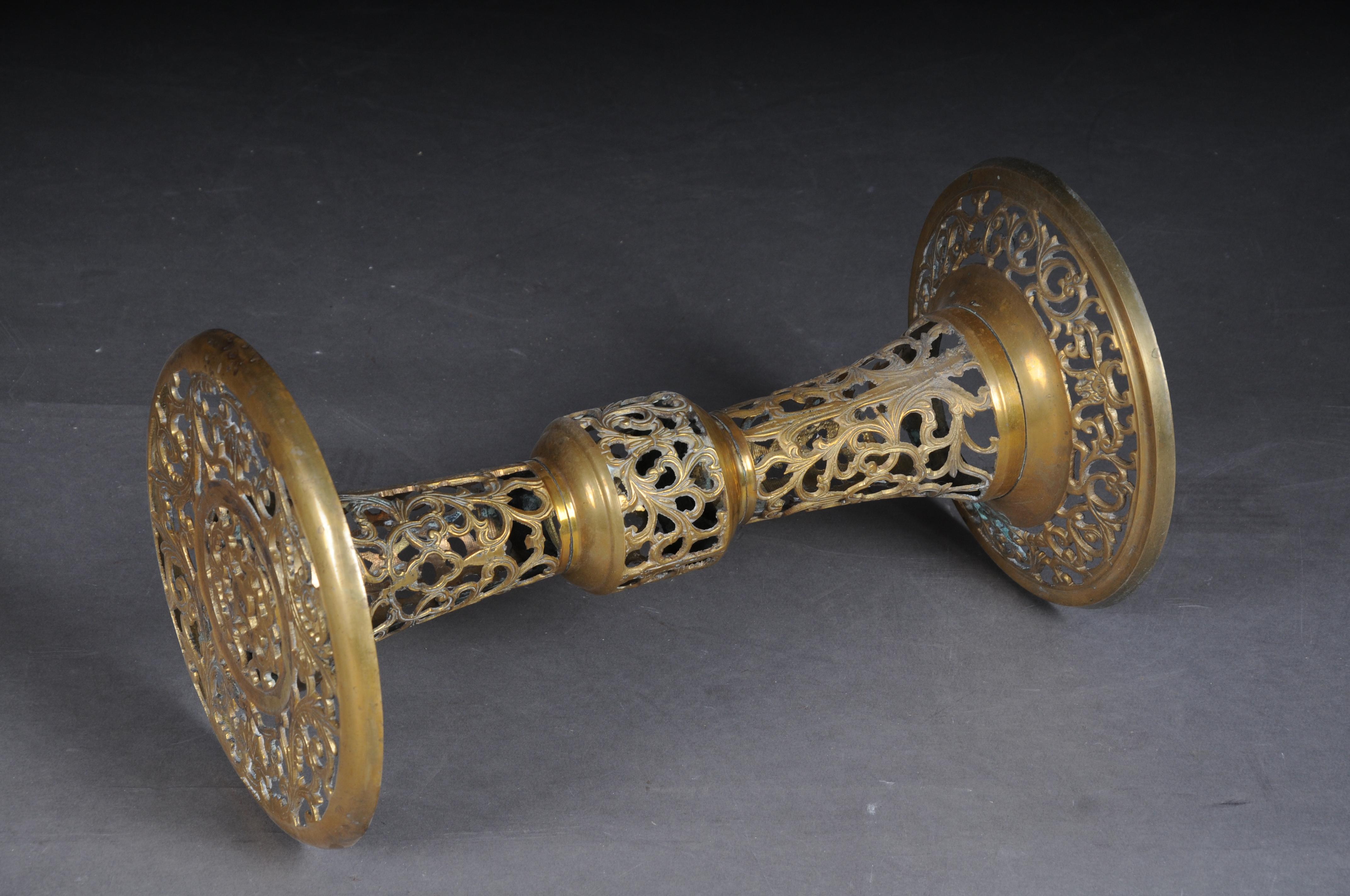 Very Interesting Ornate Moorish Brass Side Table For Sale 2