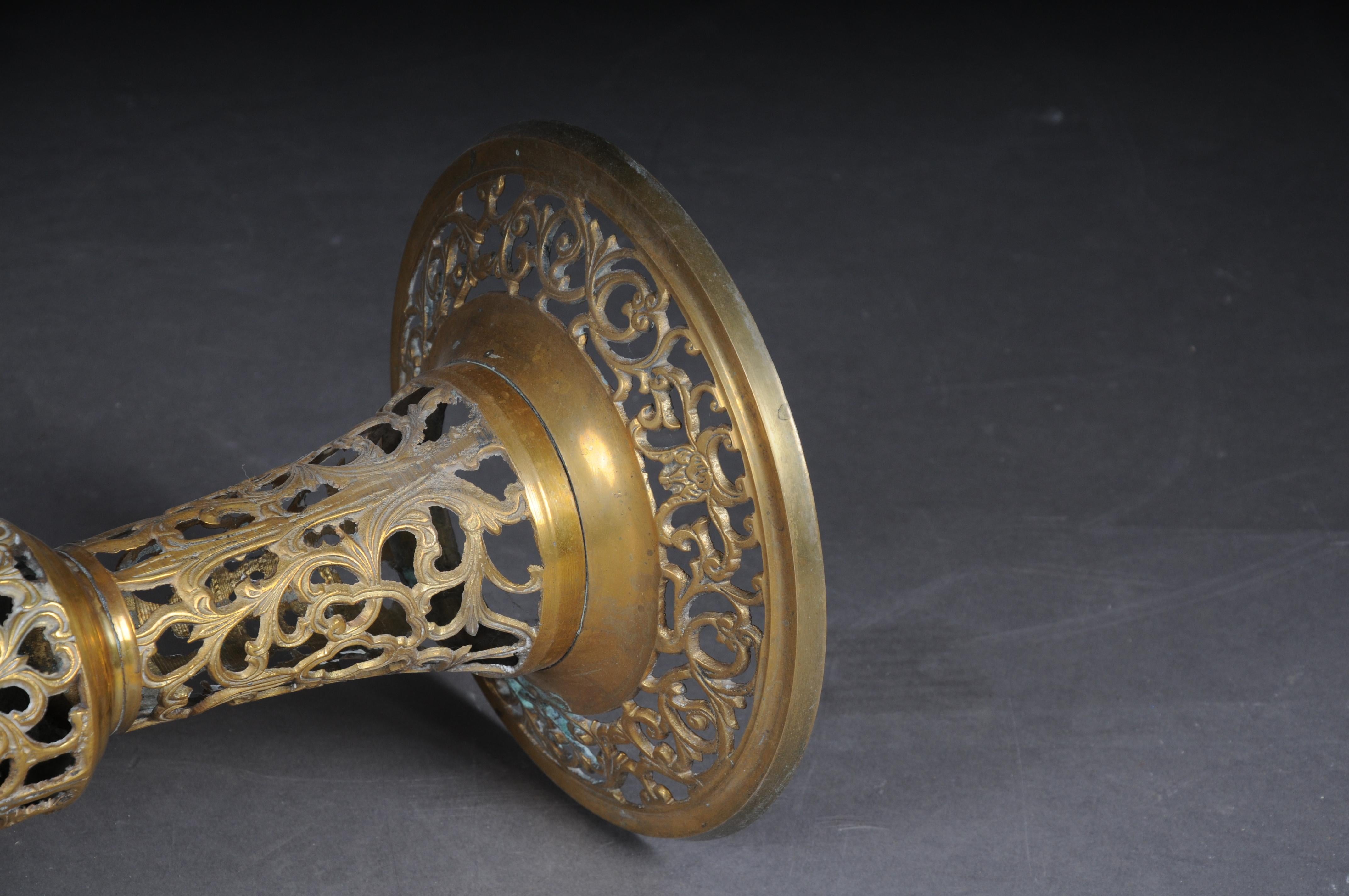 Very Interesting Ornate Moorish Brass Side Table For Sale 3