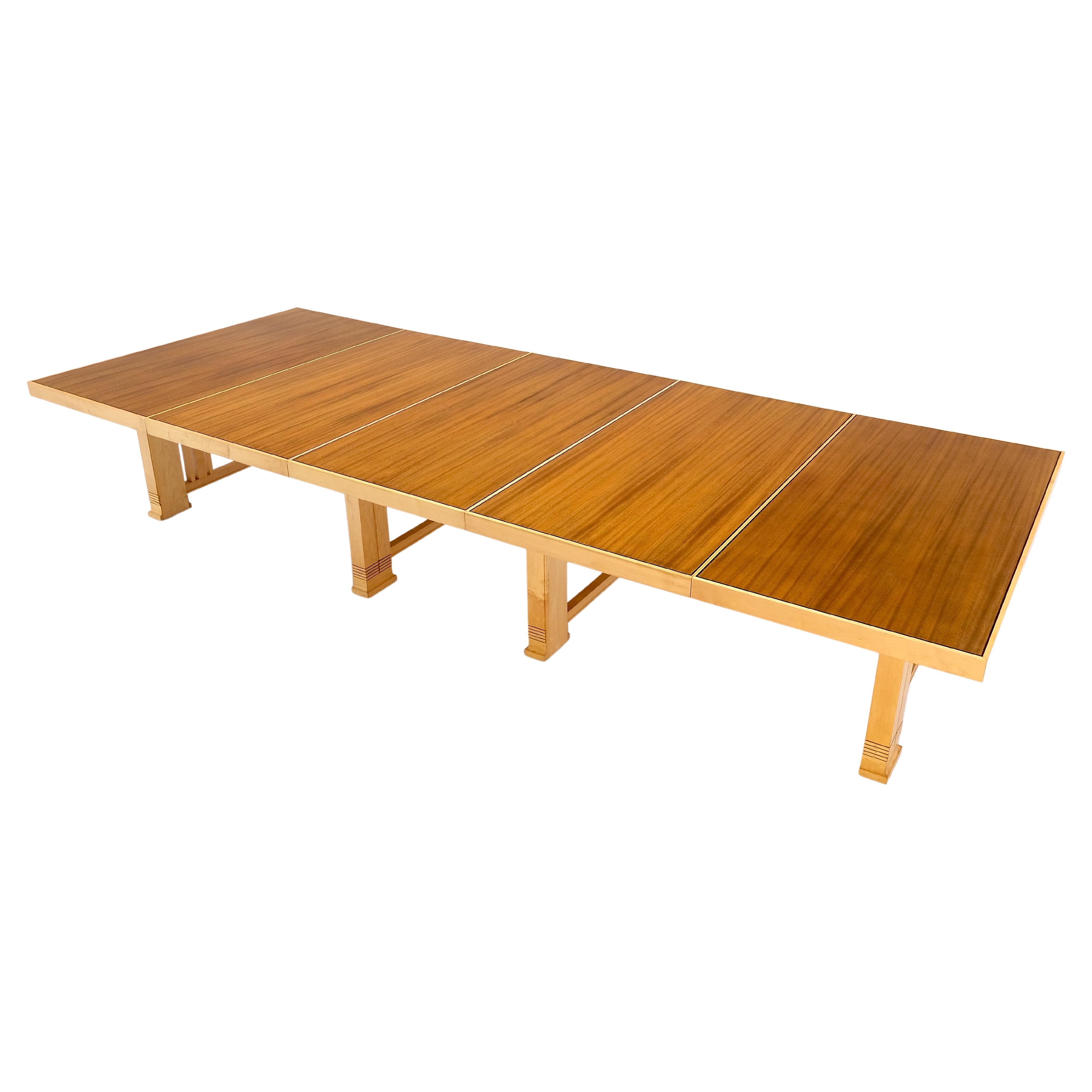 Very Large 3 Leaves Square Gate Leg Dining Conference Custom Table For Sale