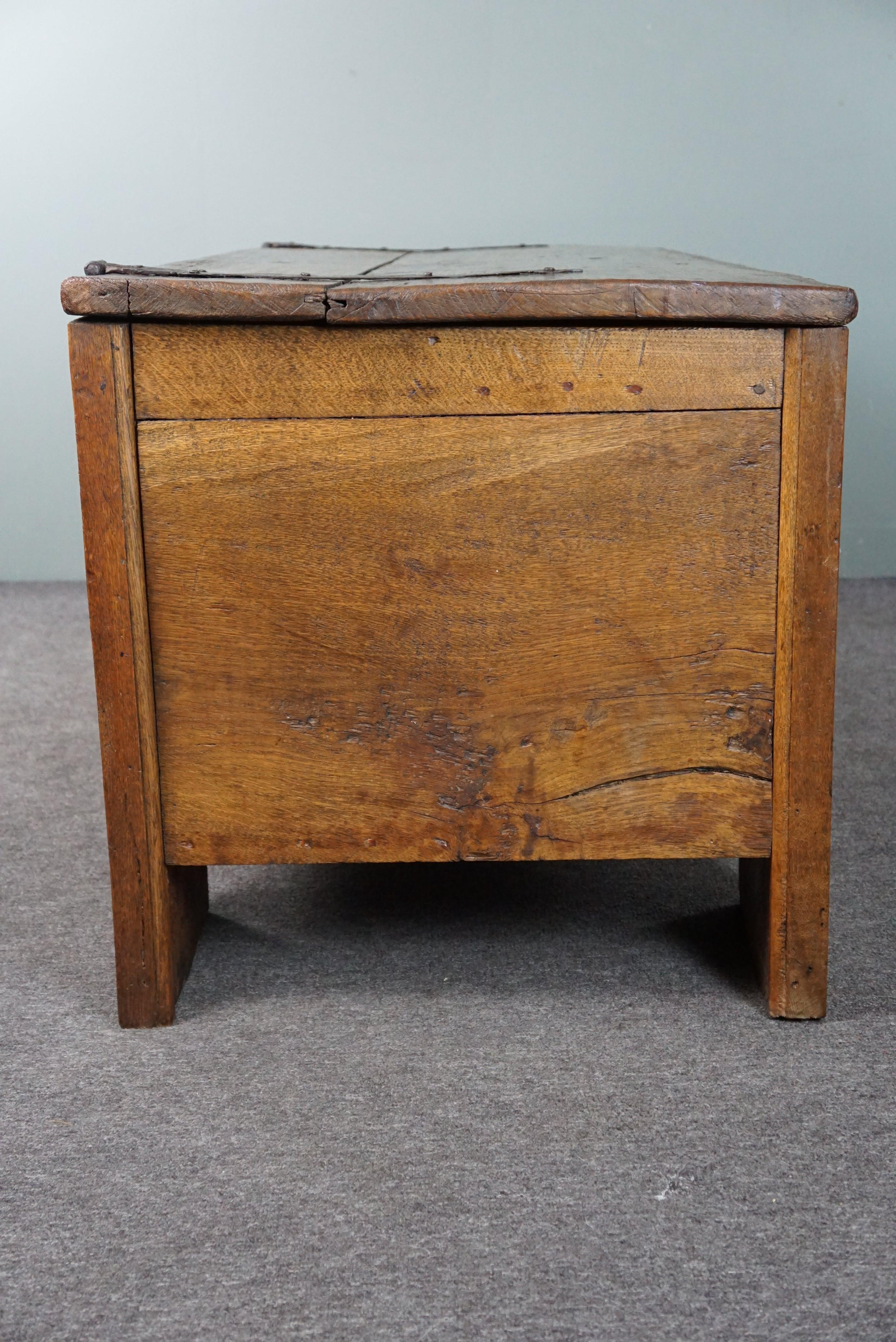 18th Century and Earlier Very large 16th-century primitive oak chest/ coffee table/ sideboard For Sale
