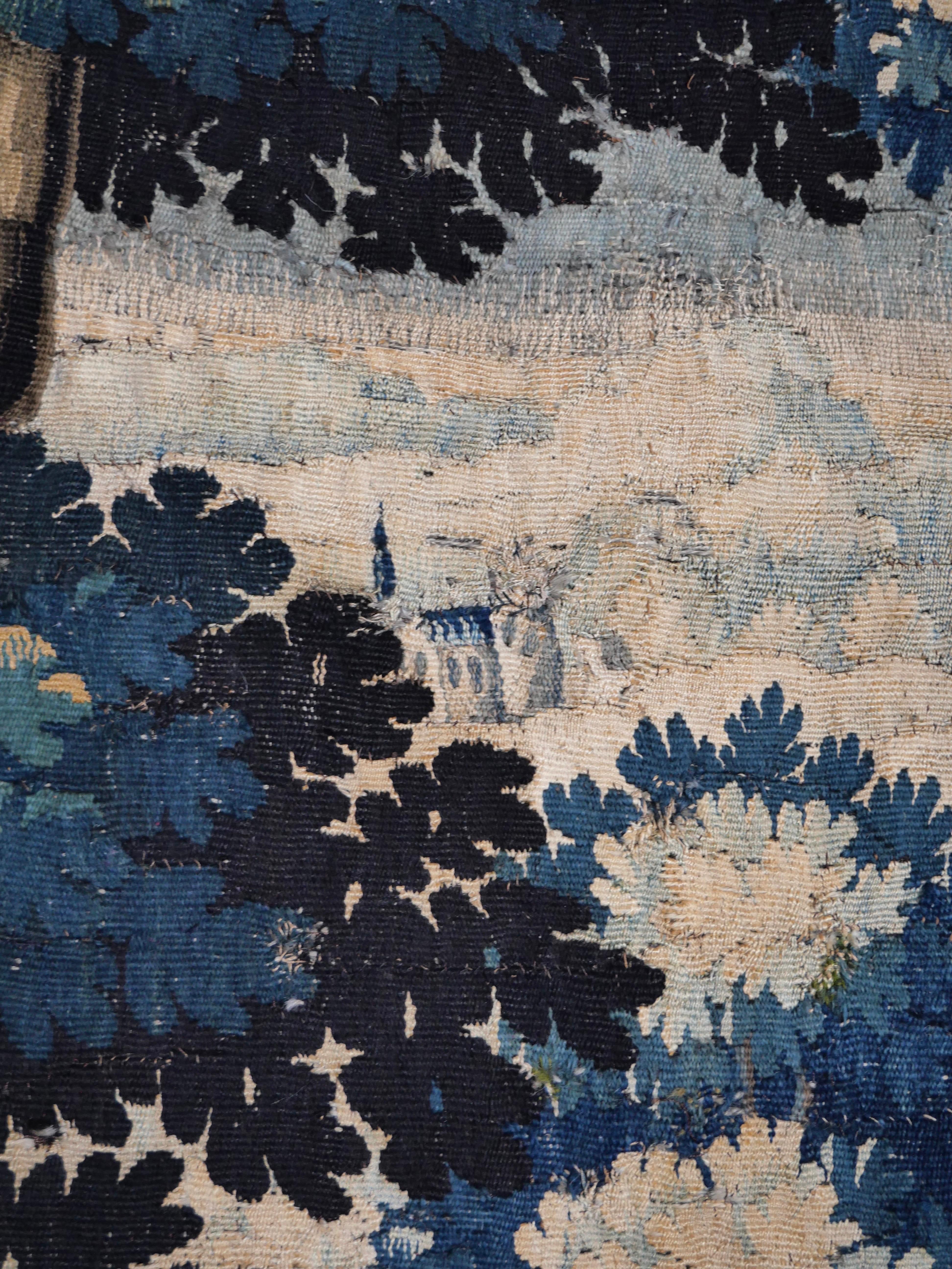 Sehr großer Aubusson Verdure-Wandteppich aus 1700er Jahren im Angebot 3