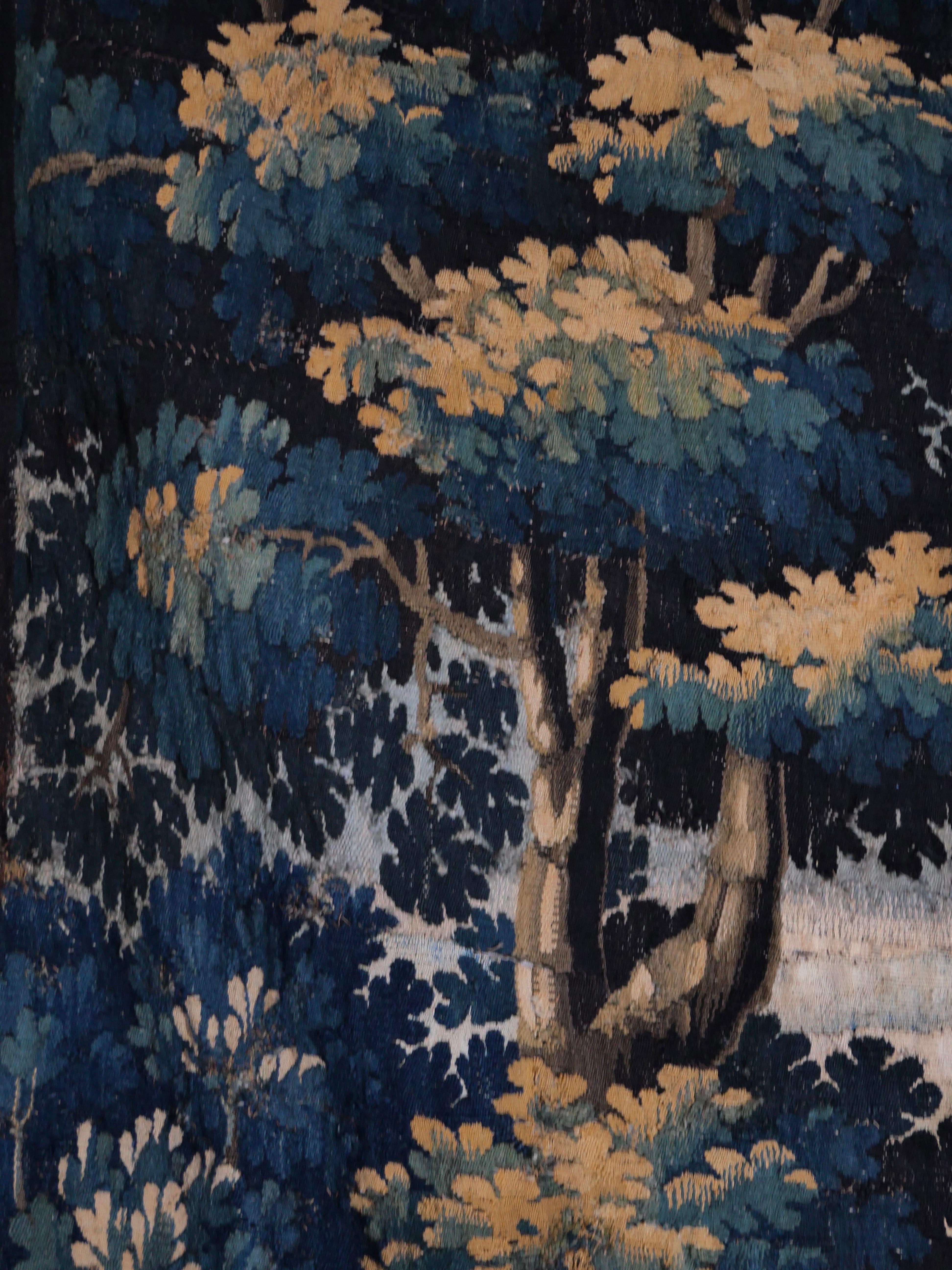 Sehr großer Aubusson Verdure-Wandteppich aus 1700er Jahren im Angebot 2