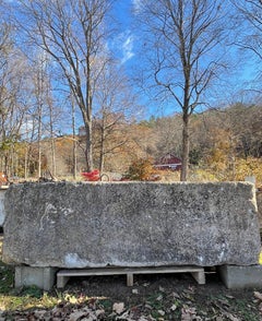 Very Large 18th C Hand-Carved French Limestone Trough