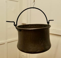 Very Large 18th Century Brass Cooking Pot, Cauldron