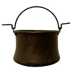 Very Large 18th Century Brass Cooking Pot, Cauldron
