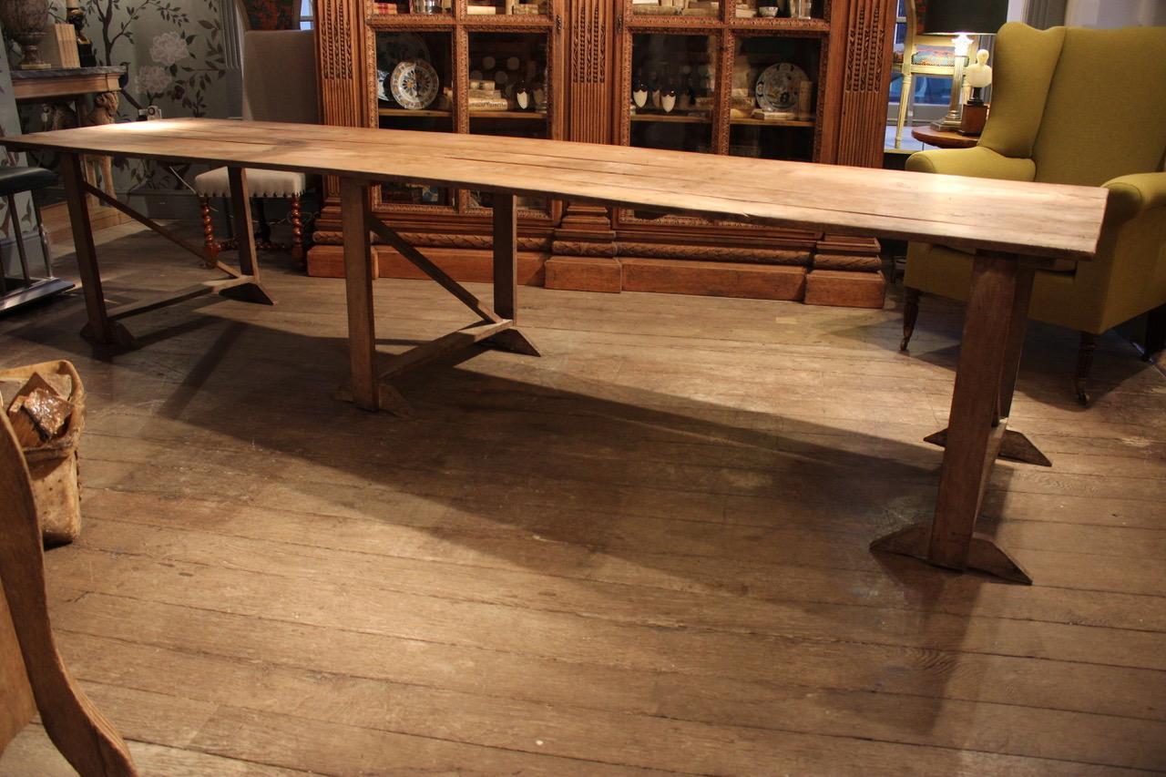 Very Large 1940s French Vendange Table In Good Condition In Gloucestershire, GB