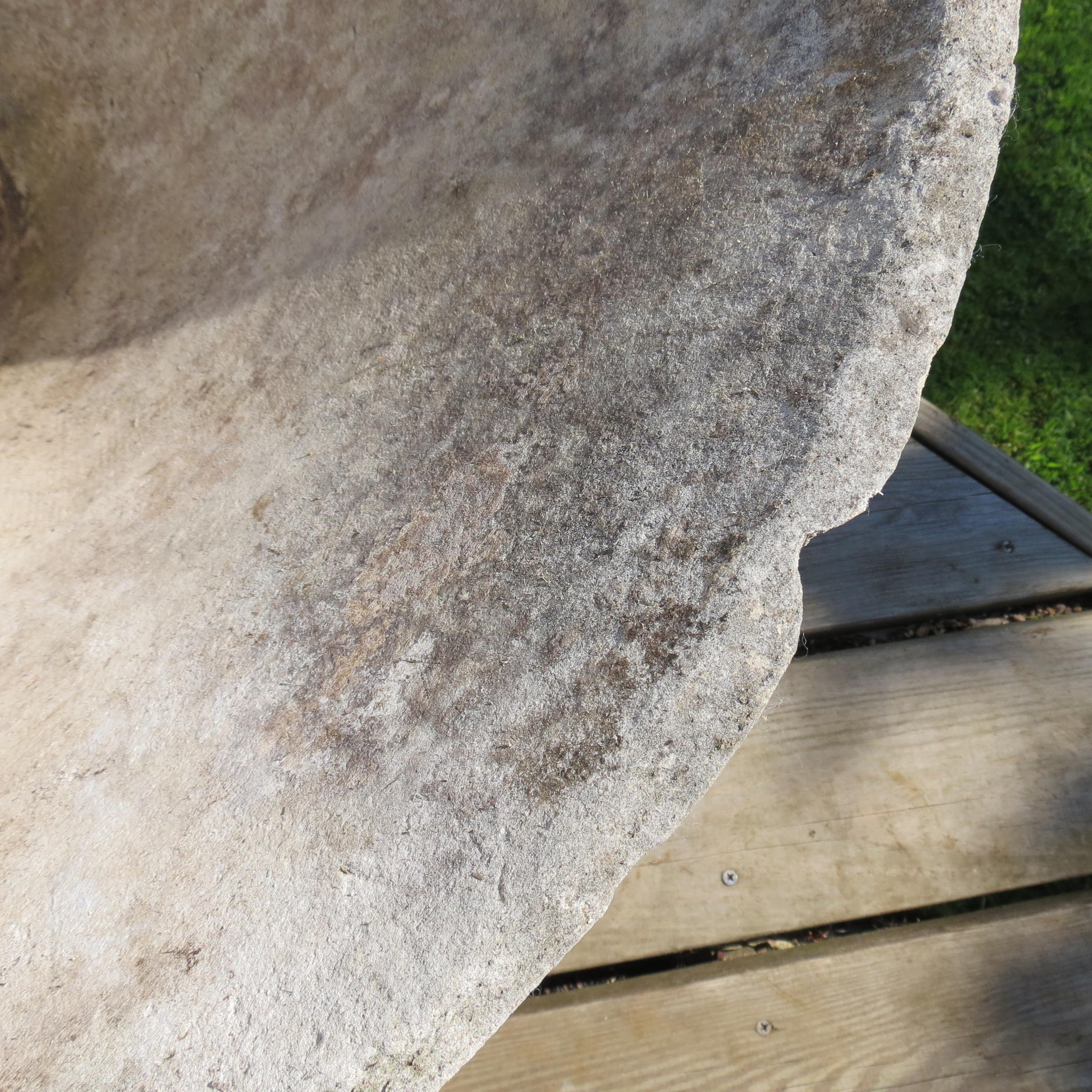 20th Century Very Large 1960s Conical Concrete Fibre Planter on Stand Florastone