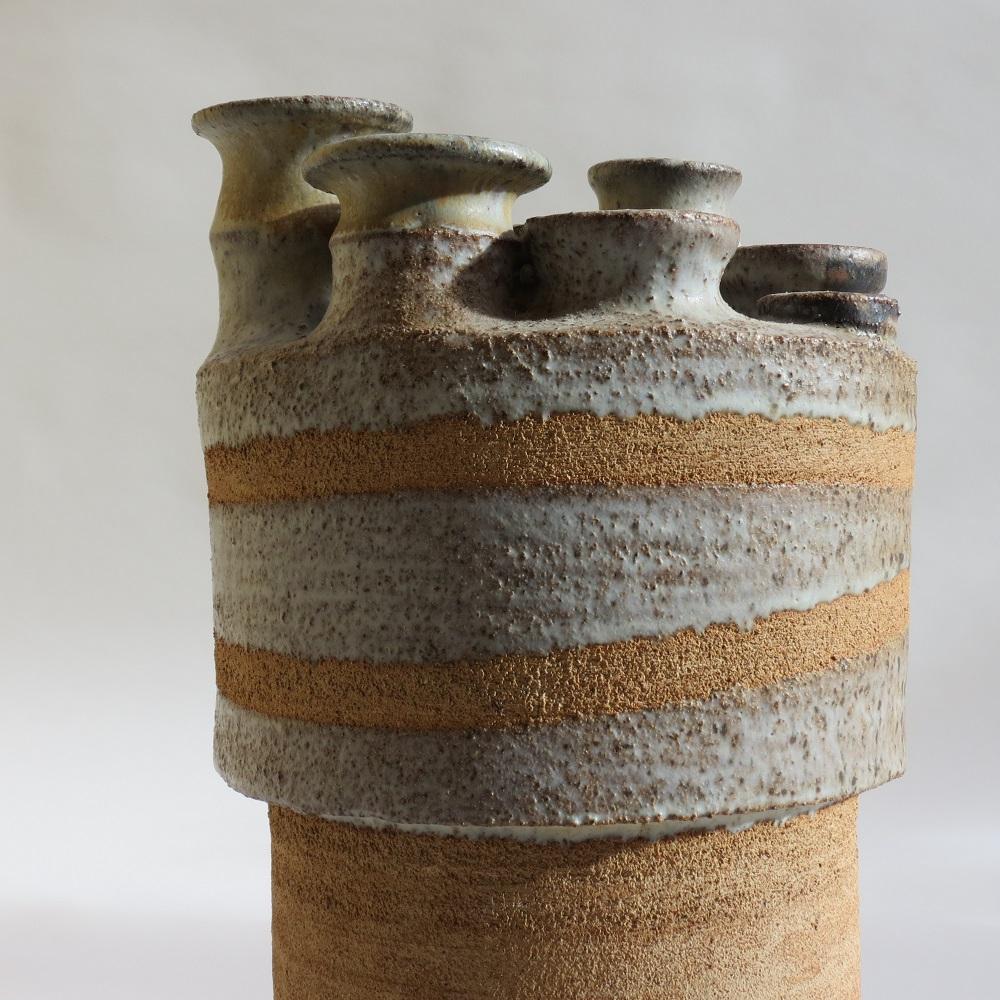 Sehr große 1960er Studio Pottery Skulptur Vase im Angebot 3