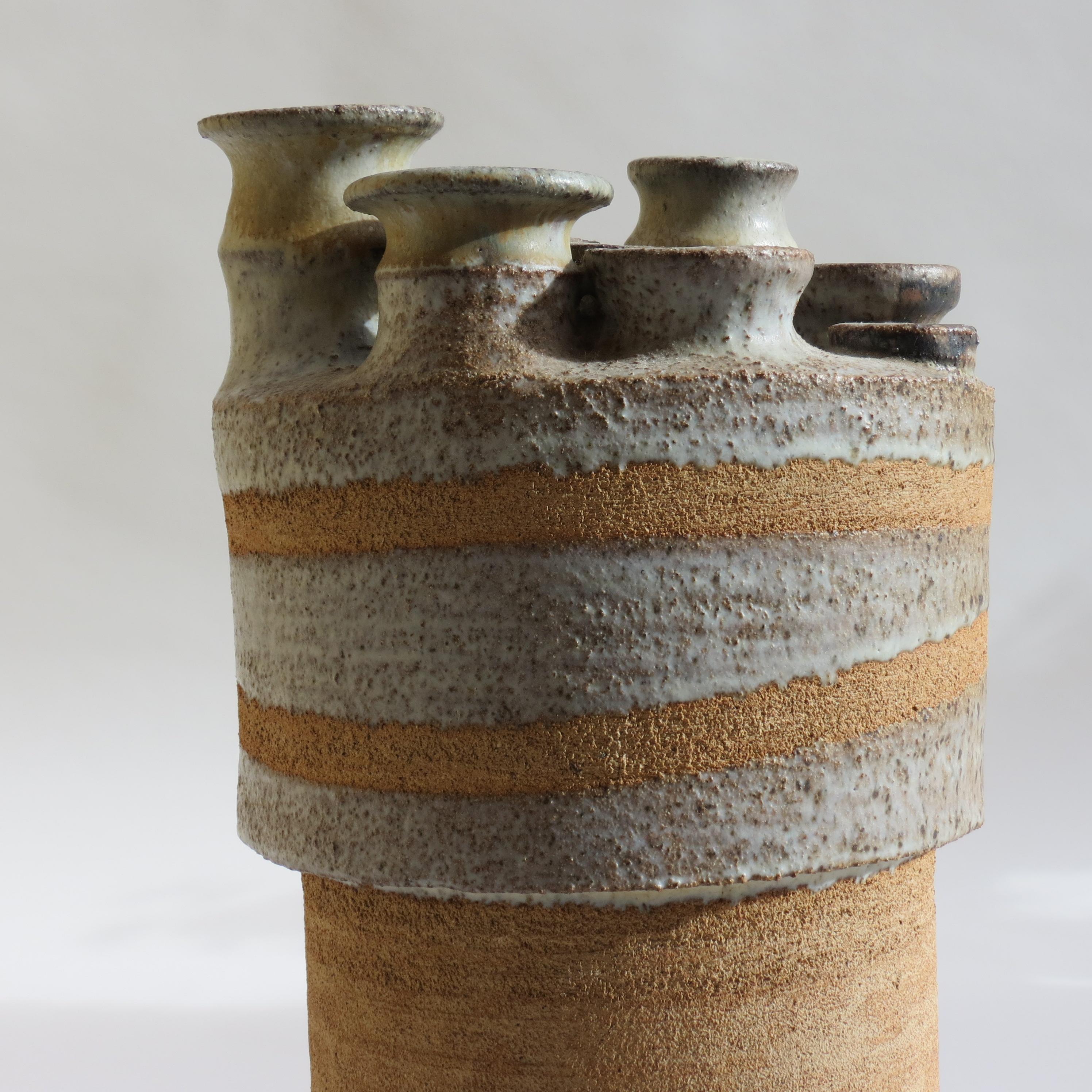 Sehr große 1960er Studio Pottery Skulptur Vase im Angebot 6