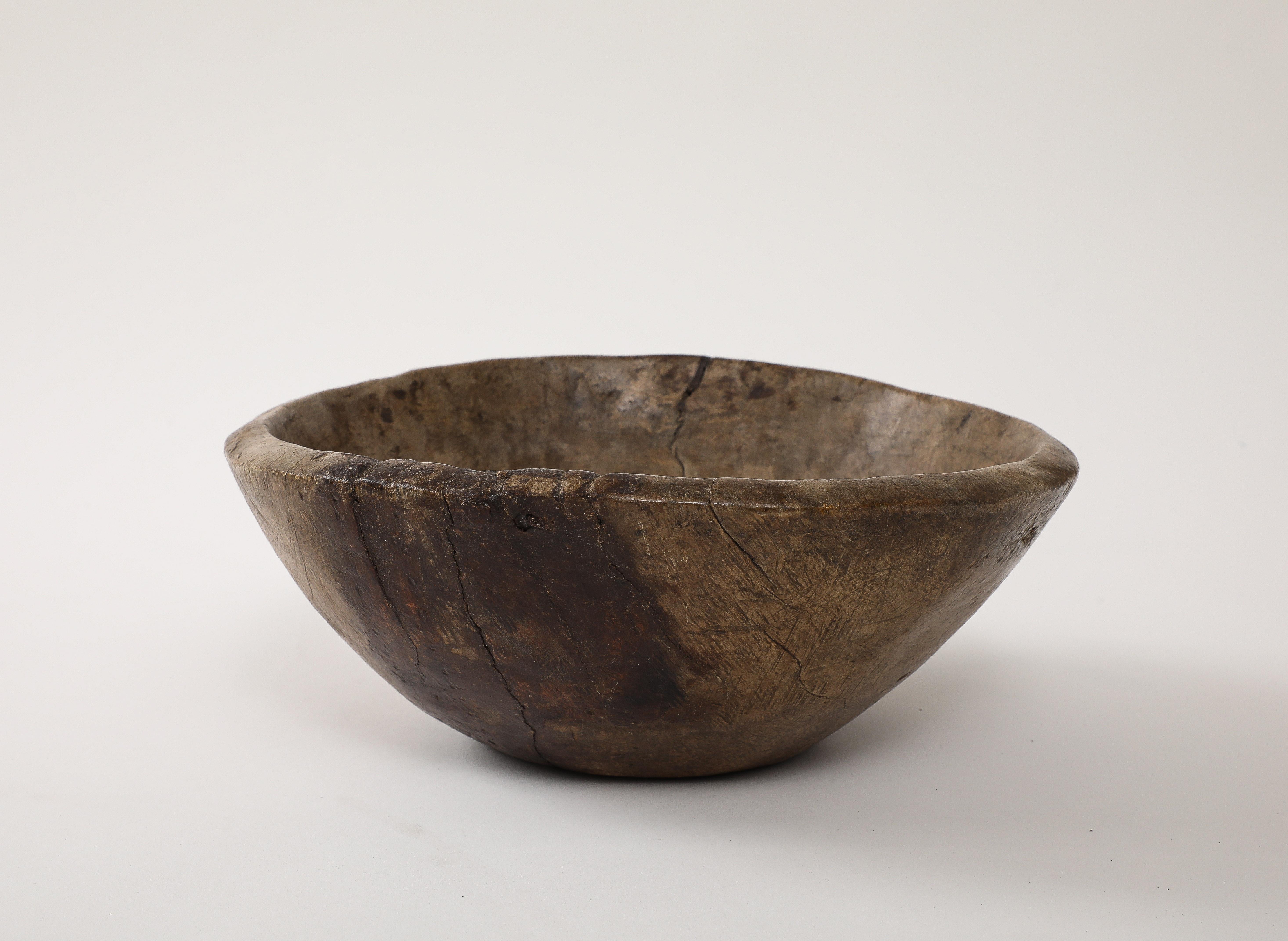 Country Very Large 19th C. French Walnut Bowl