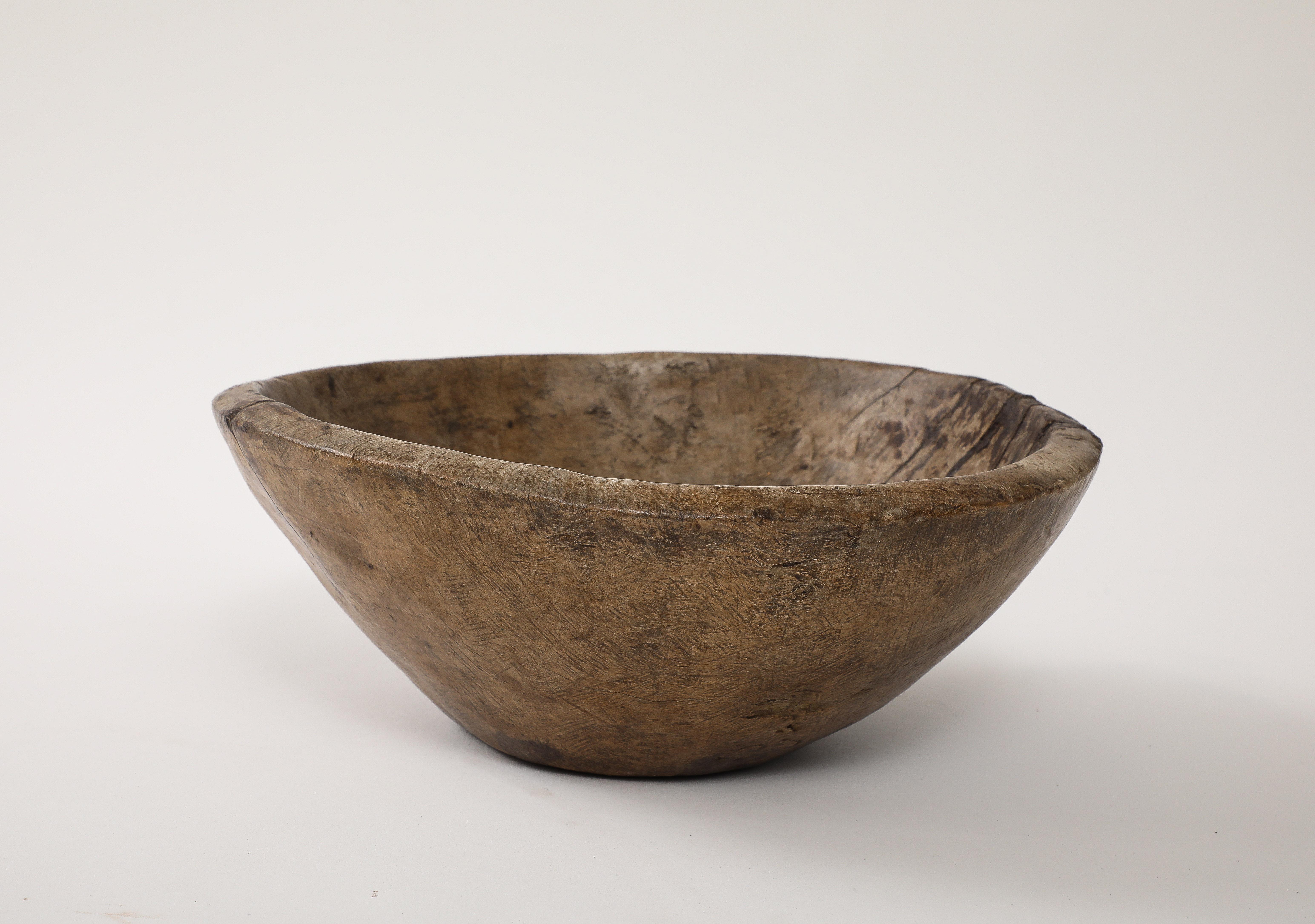 19th Century Very Large 19th C. French Walnut Bowl