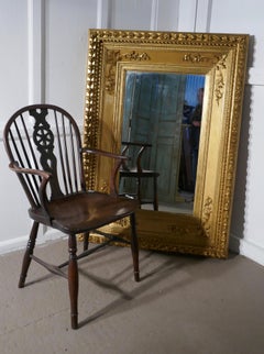 Very Large 19th Century 3 Dimensional French Baroque Gilt Wall Mirror