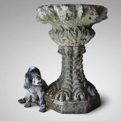Very Large 19th Century Carved Stone Gothic Grotto Garden Urn Planter