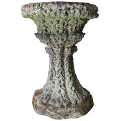 Very Large 19th Century Carved Stone Gothic Grotto Garden Urn Planter