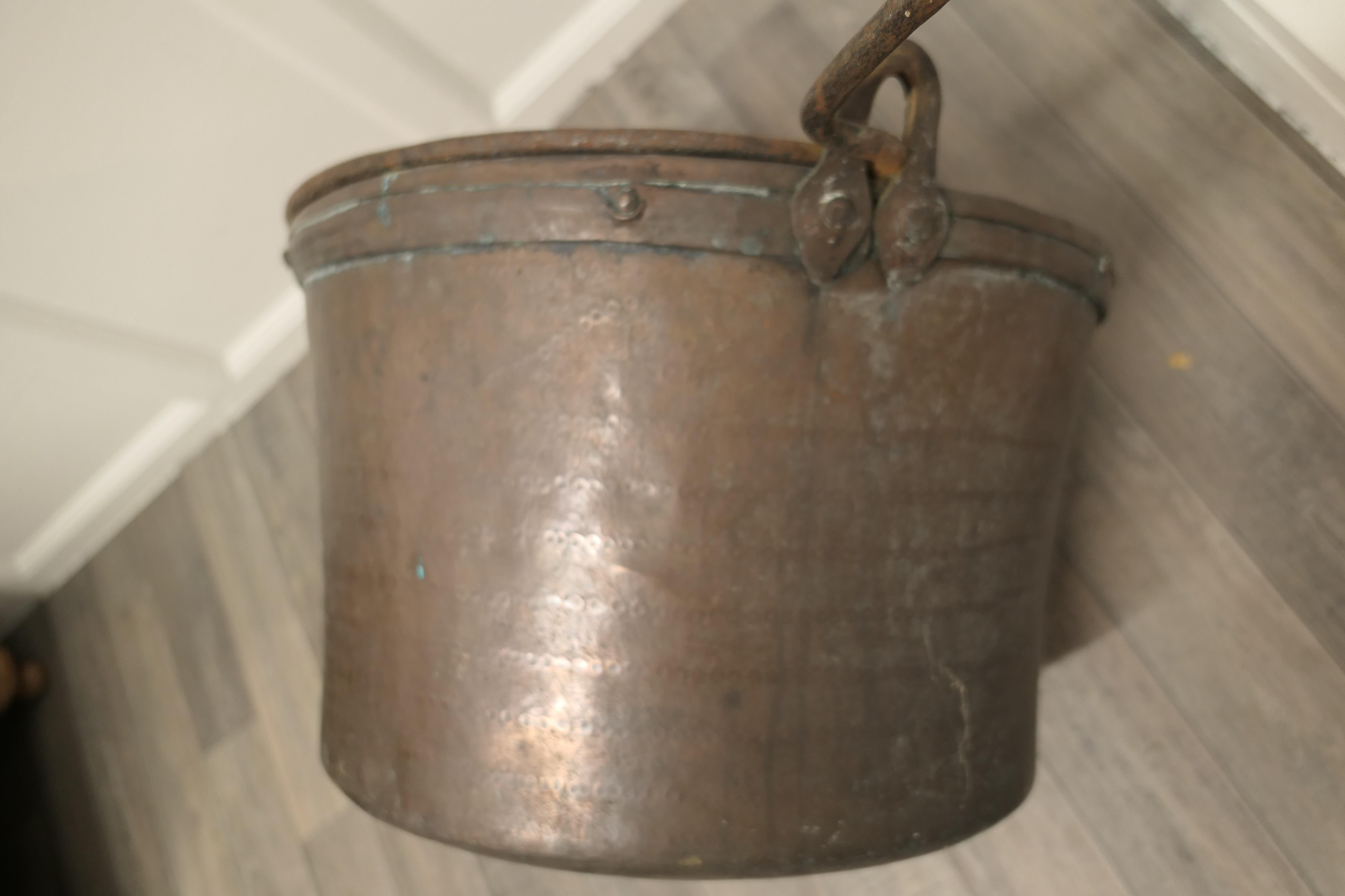 Country Very Large 19th Century Copper Cooking Pot, Cauldron For Sale