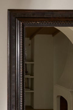 Très grand miroir mural italien ébonisé du 19ème siècle - No4