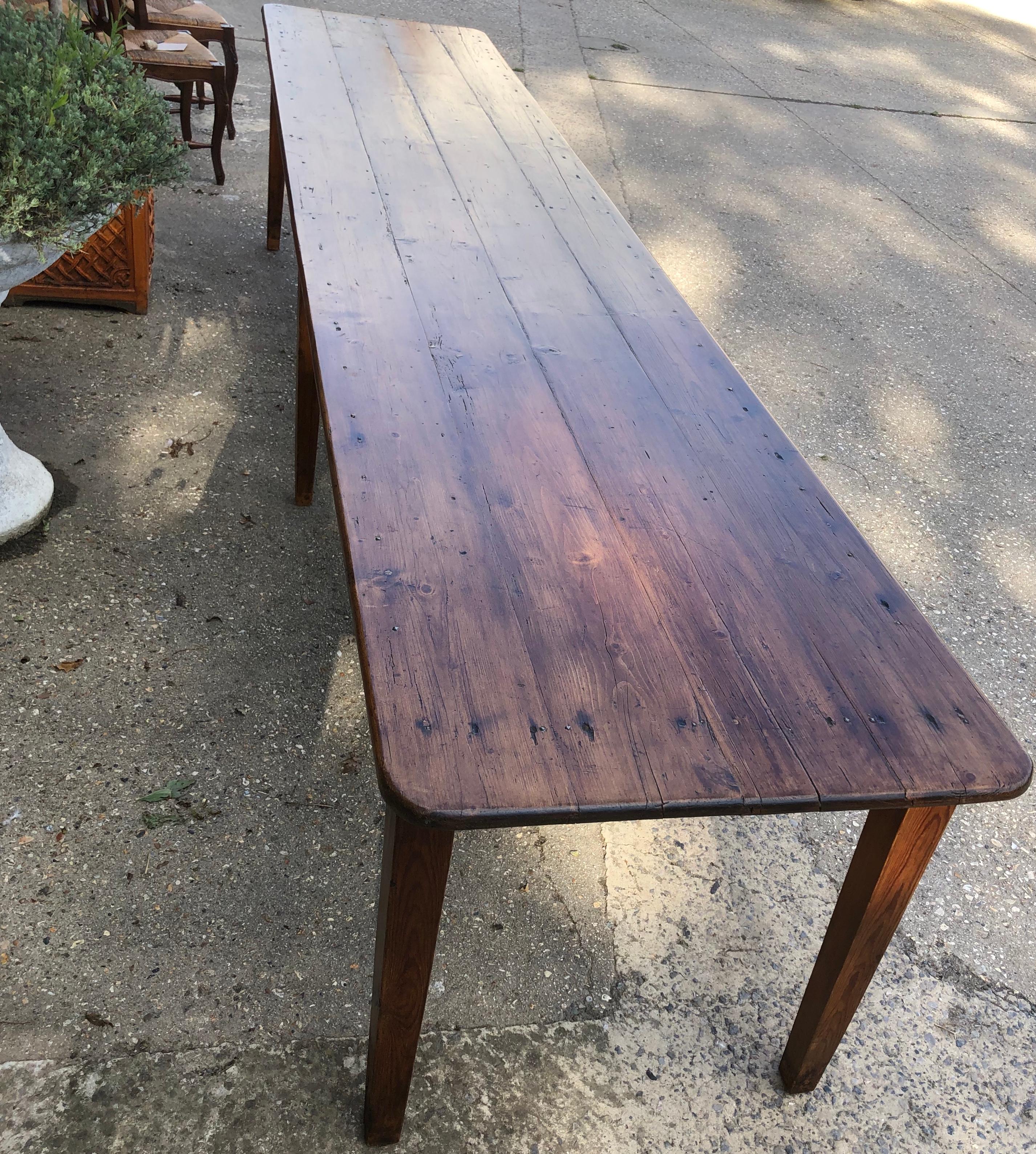 Very Large 19th Century French Farm Dining Table 1