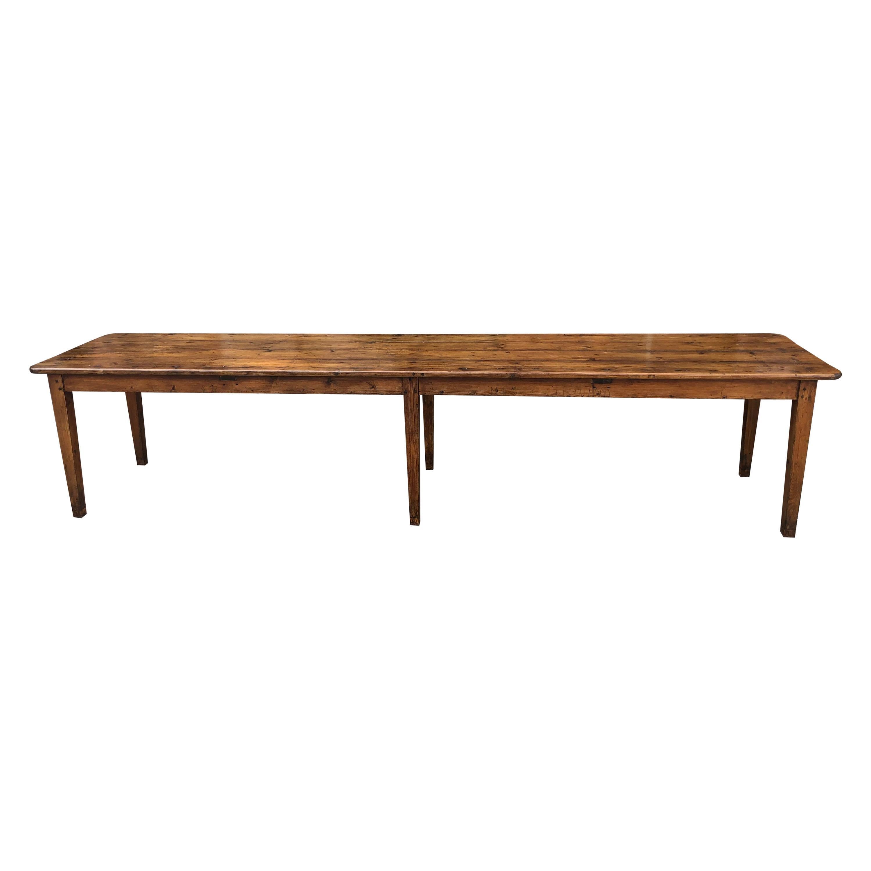 Very Large 19th Century French Farm Dining Table