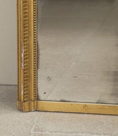Very Large 19th Century French Gilt Overmantle Mirror