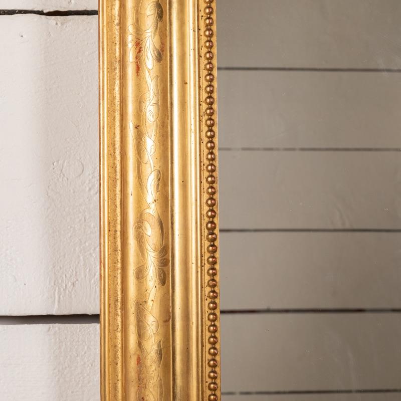 XIXe siècle Très grand miroir en bois doré français du 19e siècle en vente