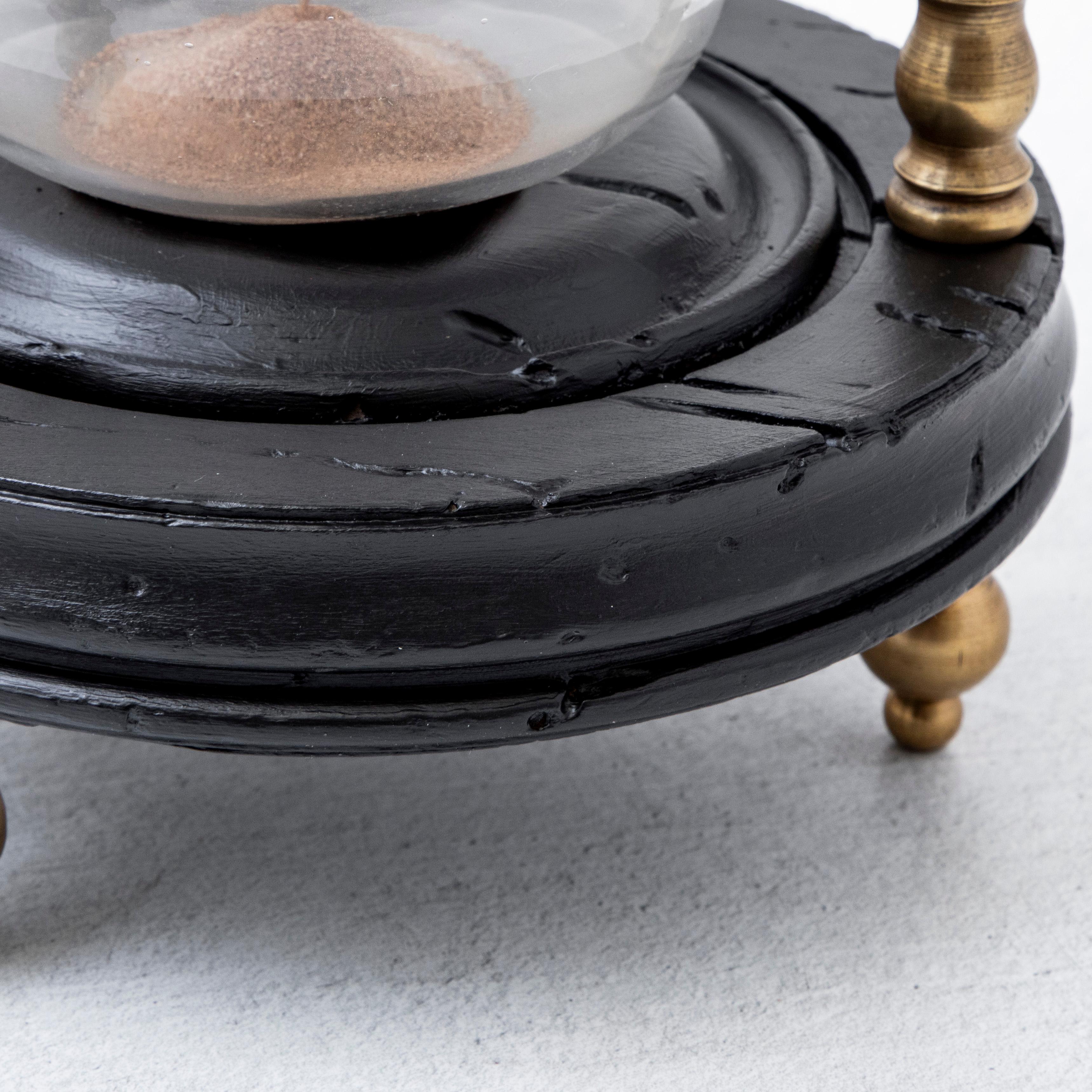 Very Large 19th Century French Napoleon III Period Ebony and Bronze Hourglass For Sale 5