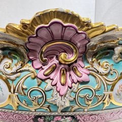 Very Large 19th Century French Porcelain Jardiniere Centerpiece