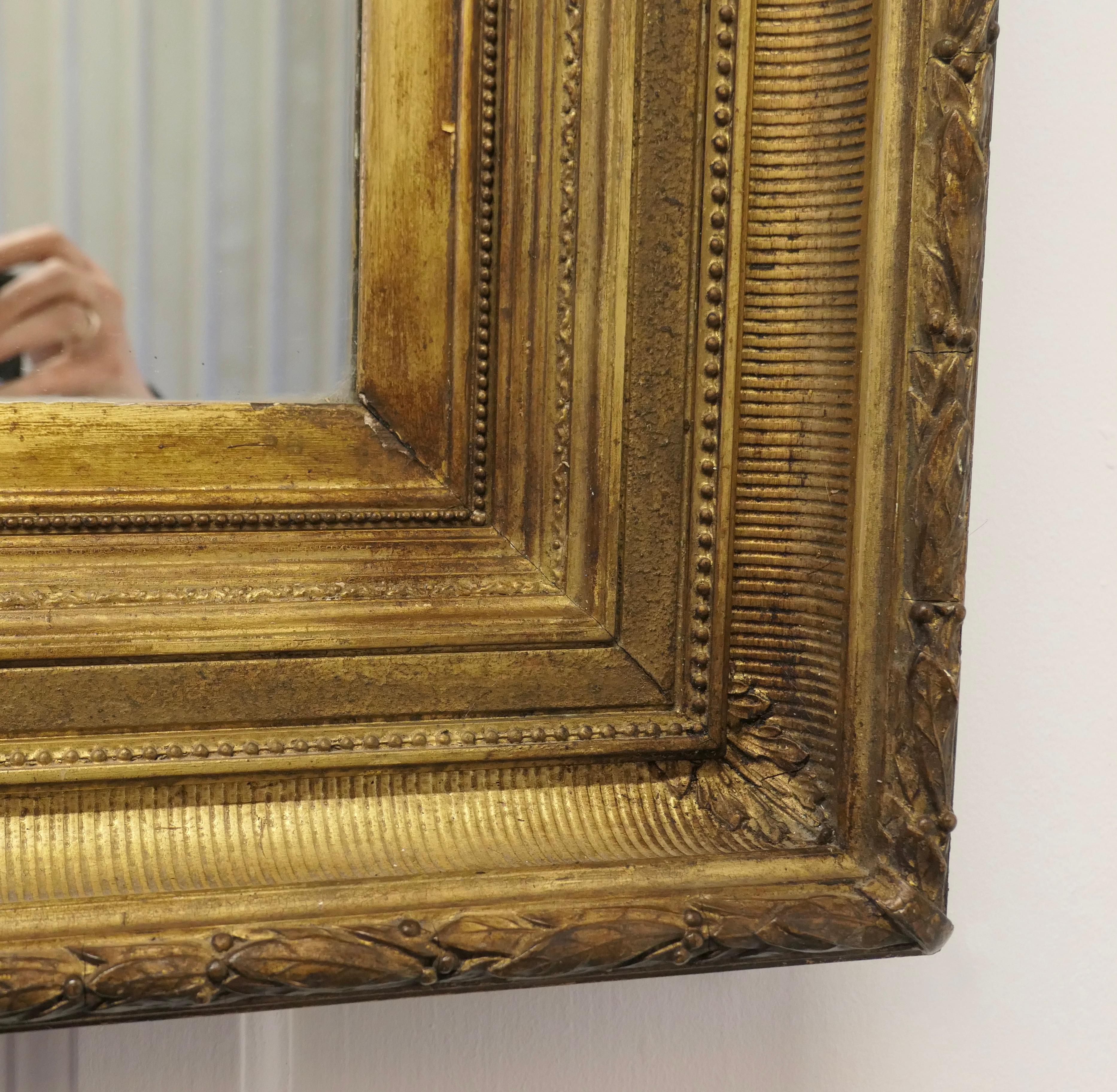 Very Large 19th Century Gilt Wall Mirror For Sale 5